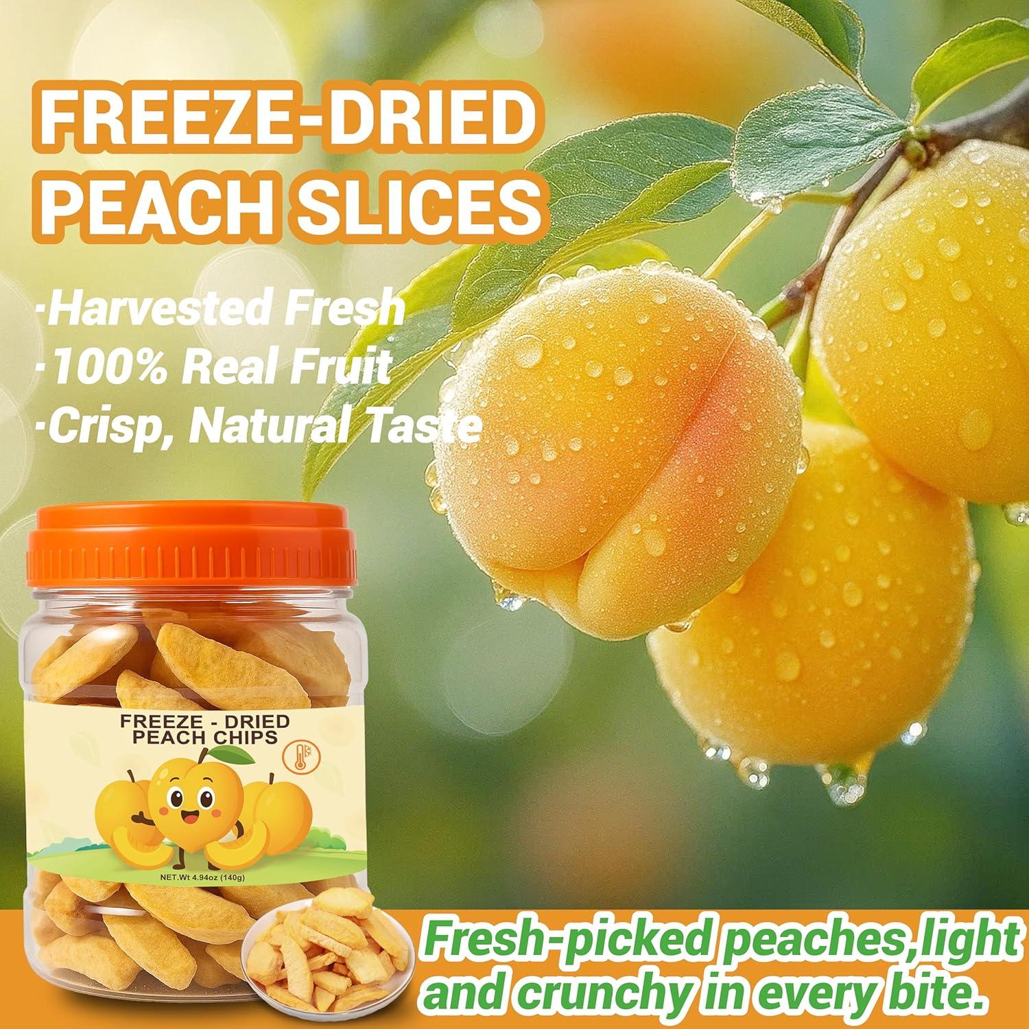 Chips de Durazno Liofilizado SEAYOFA 140g - Snack Saludable