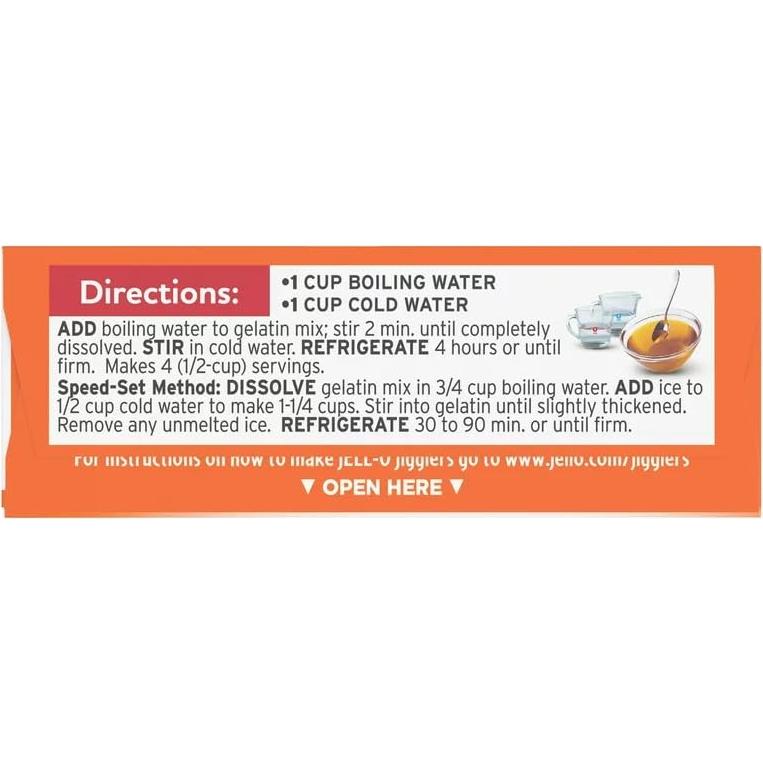 Gelatina Jell-O Sabor Durazno 340g (4 Paquetes de 85g)