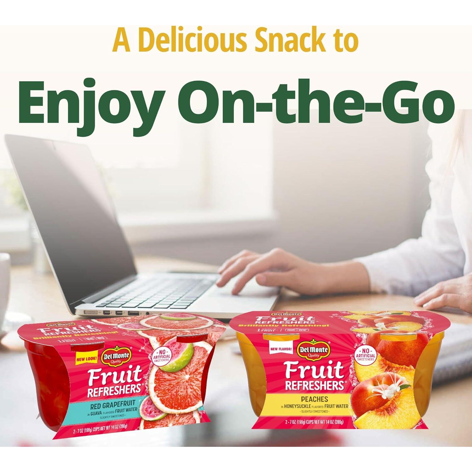 Del Monte Tazas de Fruta Duraznos en Agua Sabor Azahar 12 Unidades