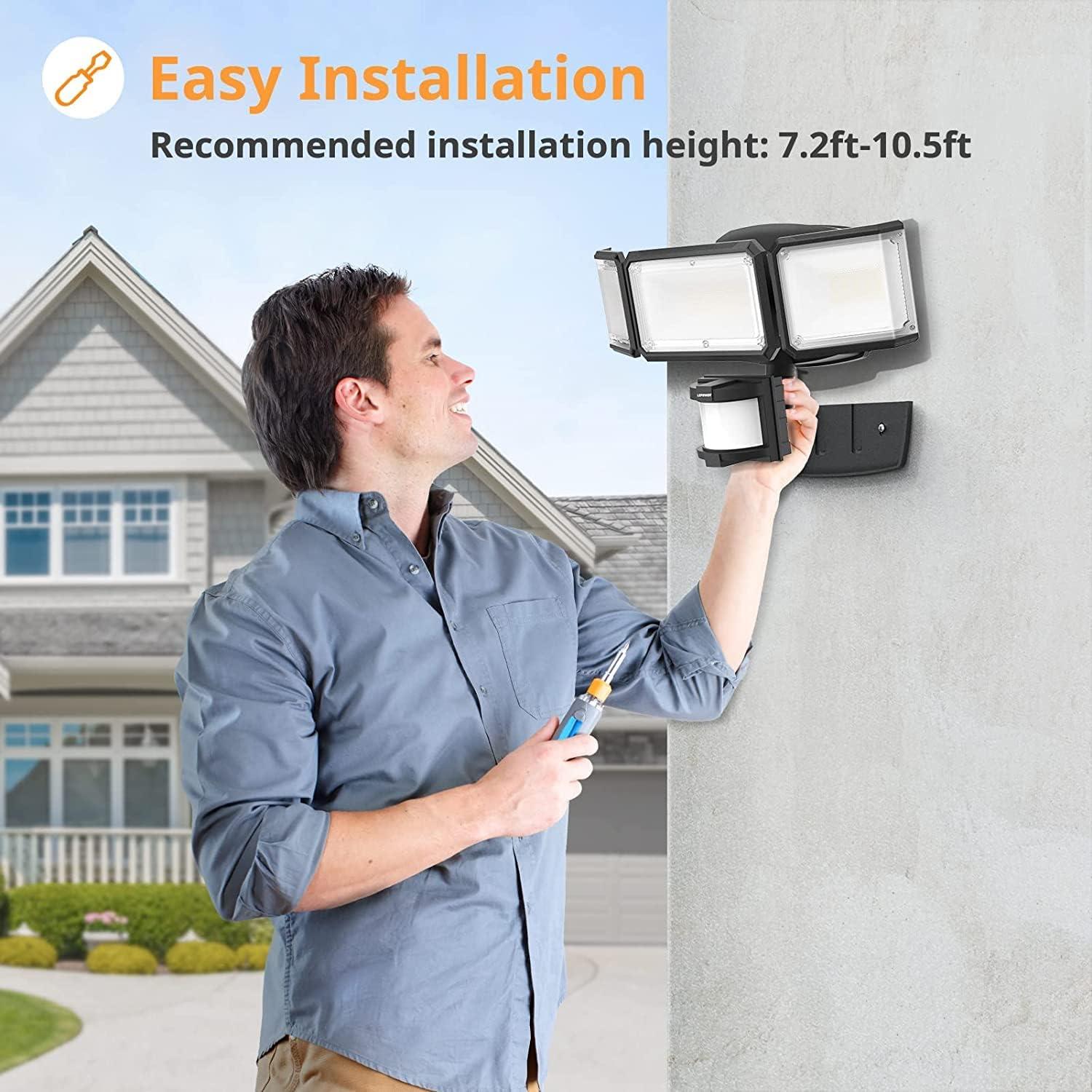 LEPOWER Luz de Inundación LED Inalámbrica 1500LM Exterior