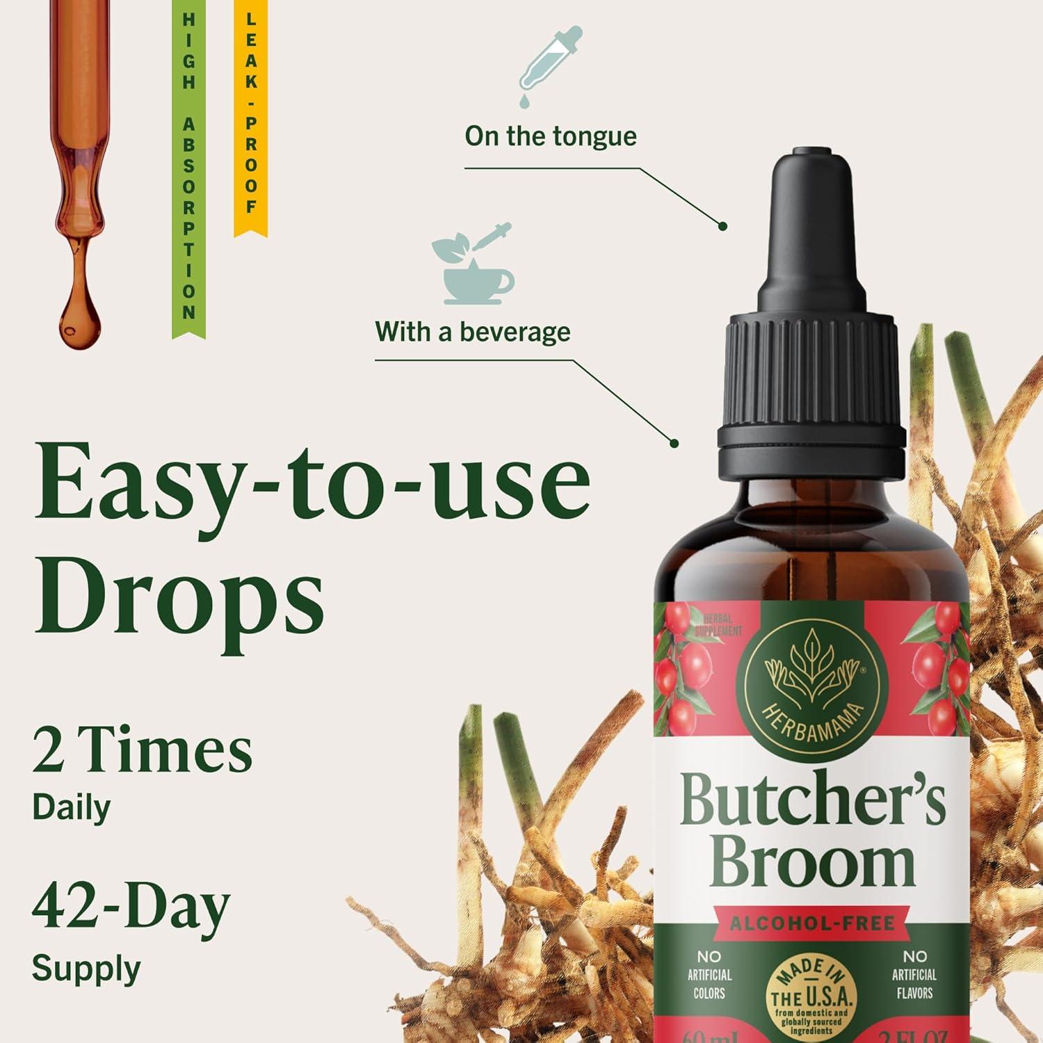 Tintura de Raíz de Escoba de Brujo Herbamama 59 ml - Soporte Vegano para Piernas