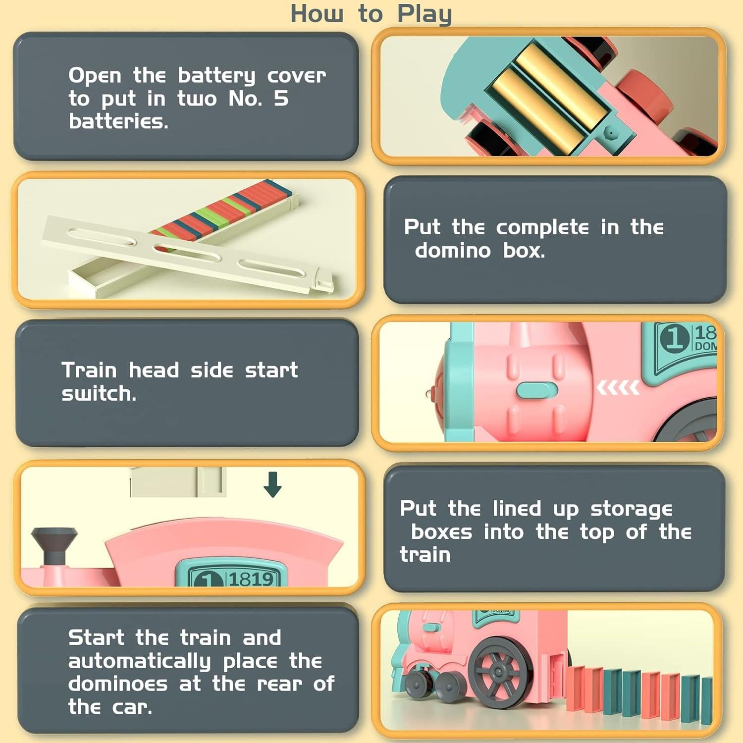 Juguete de dominó PREPHY Rosa Sakura - Apilable para niños