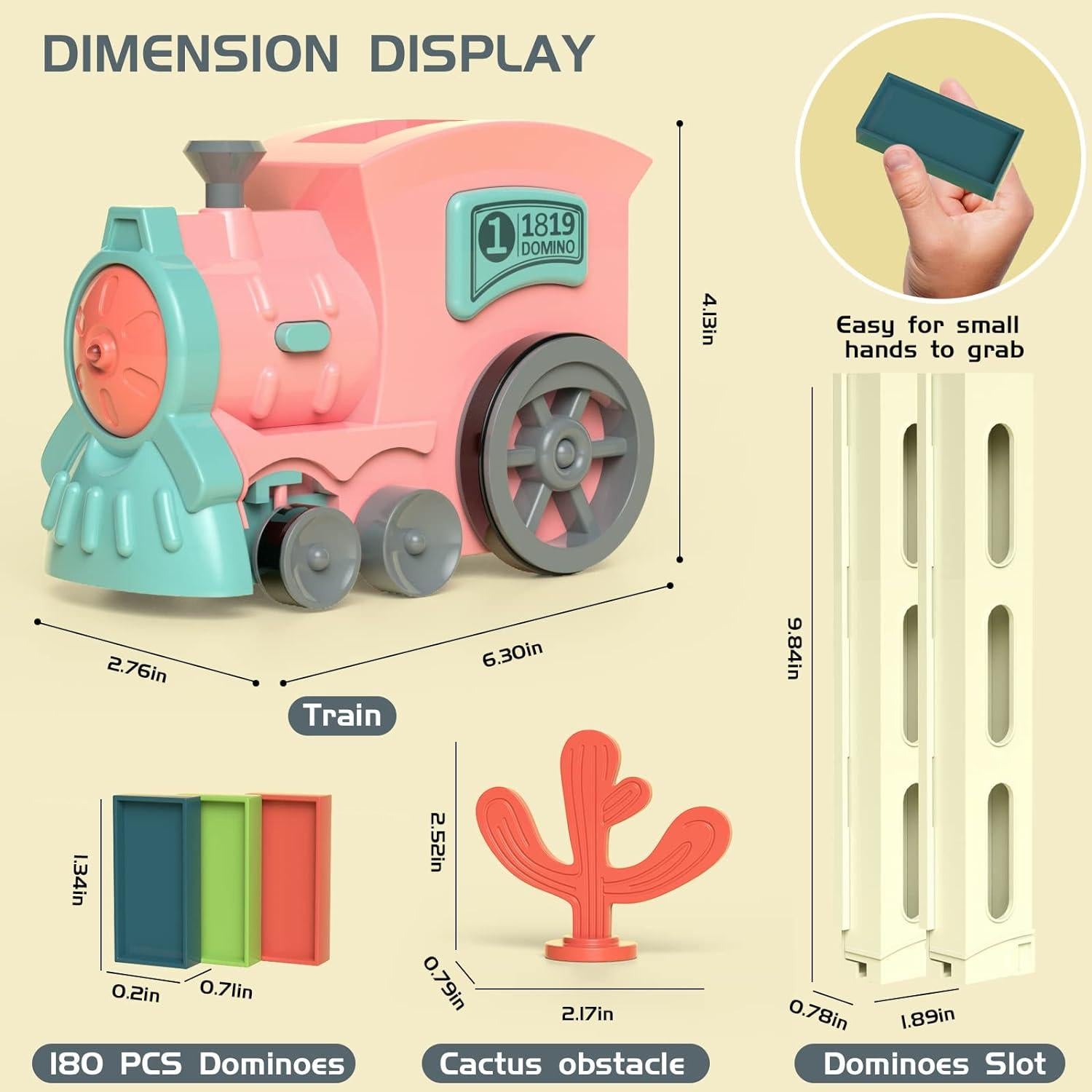 Juguete de dominó PREPHY Rosa Sakura - Apilable para niños