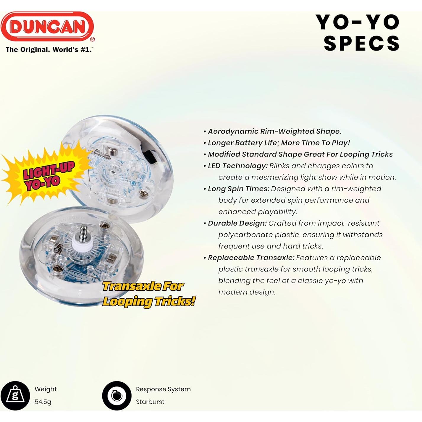 Yo-Yo Duncan Limelight LED para Principiantes Azul