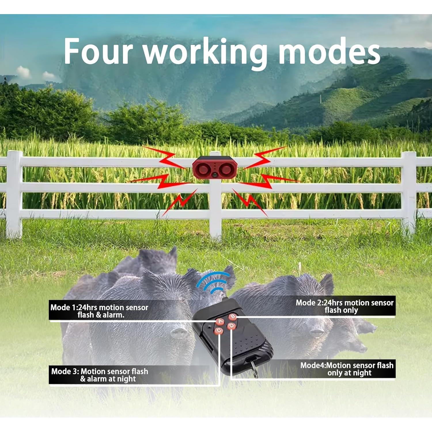 Alarma Solar de Movimiento QXMH con Sonido de Ladrido 130dB