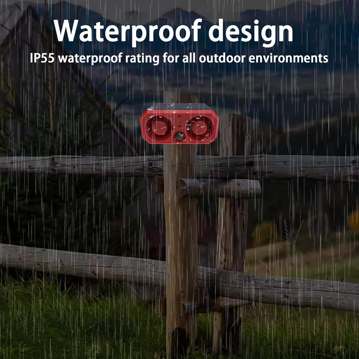 Alarma Solar de Movimiento QXMH con Sonido de Ladrido 130dB