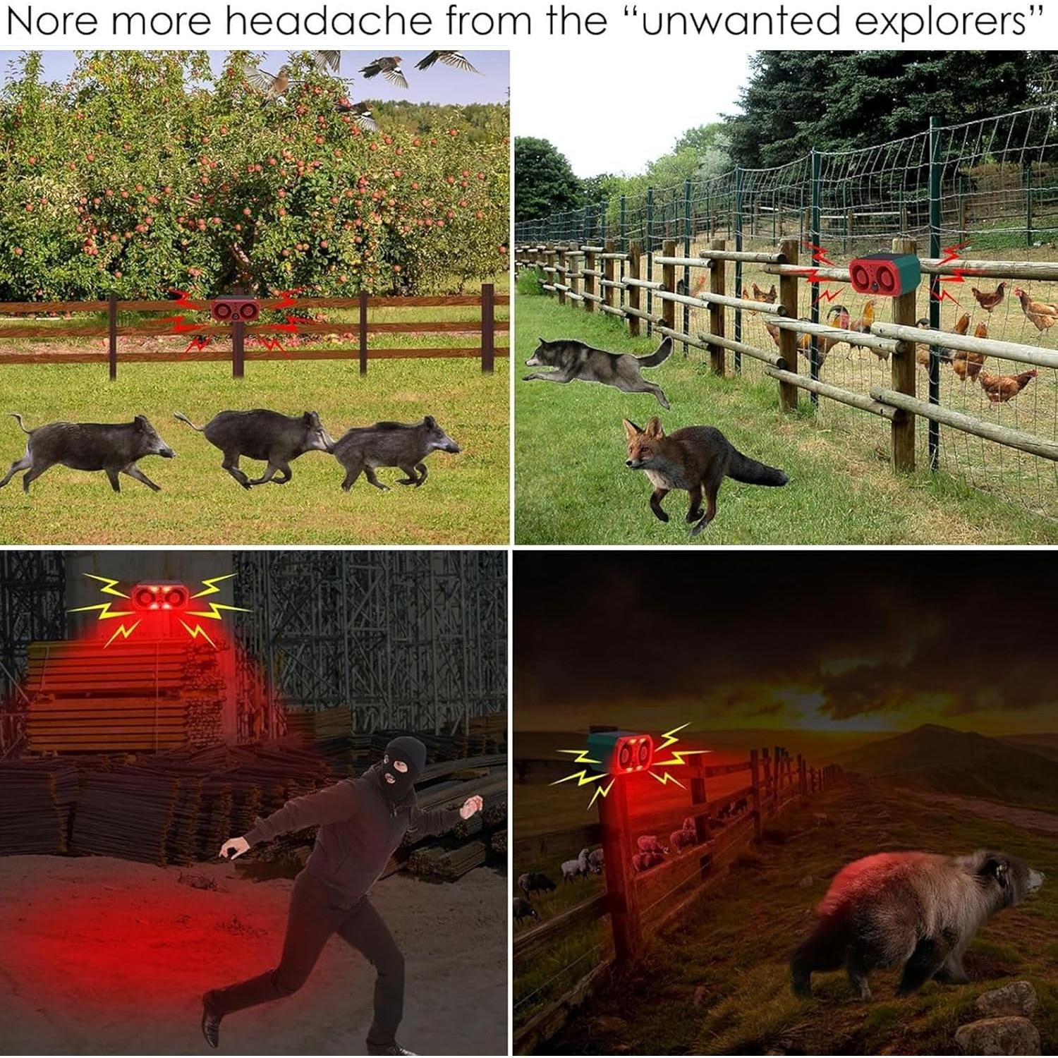 Alarma Solar de Movimiento QXMH con Sonido de Ladrido 130dB