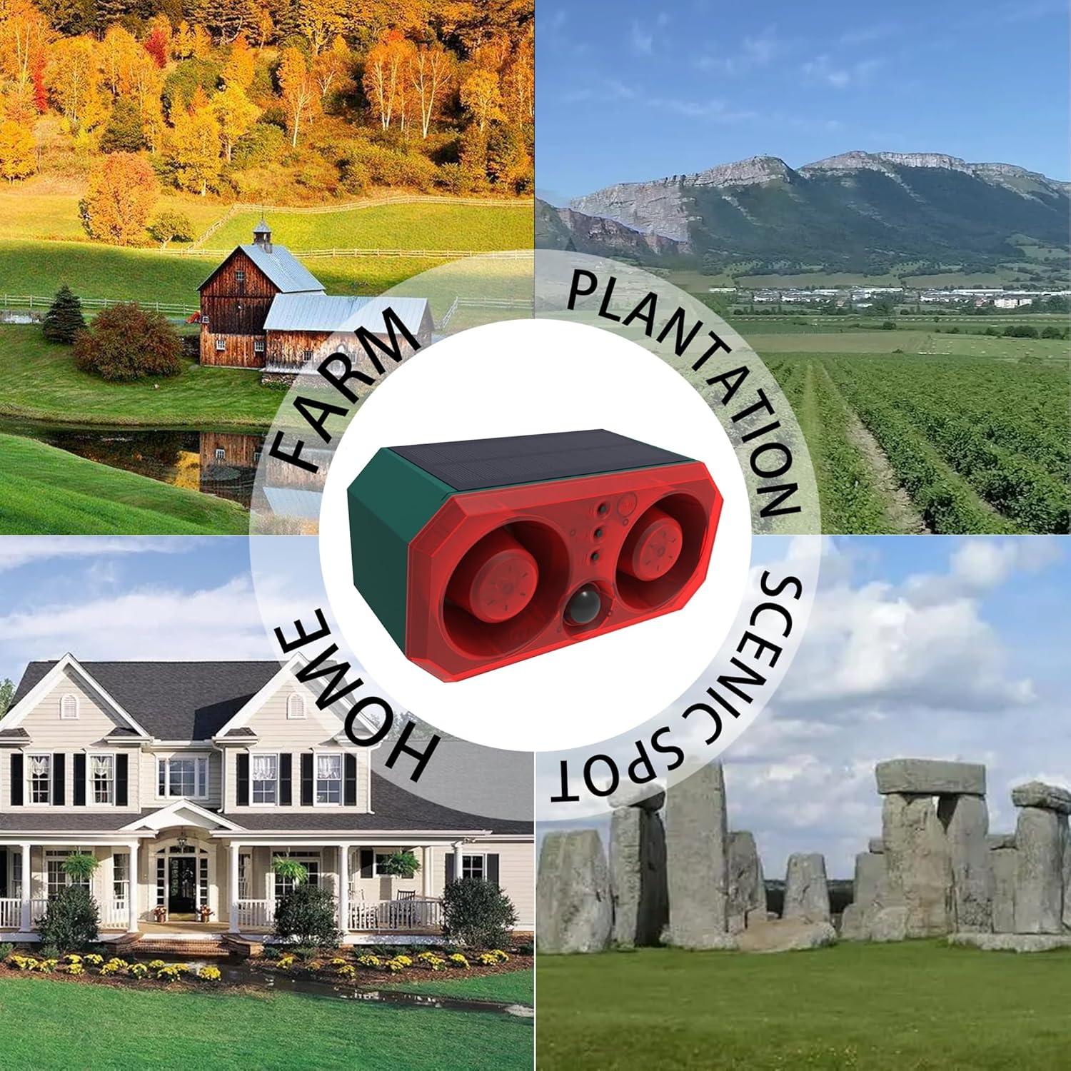 Alarma Solar de Movimiento QXMH con Sonido de Ladrido 130dB