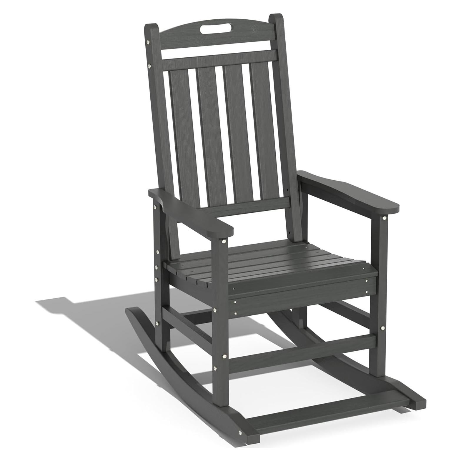 Silla Mecedora LOUNZY HDPE para Exteriores Gris