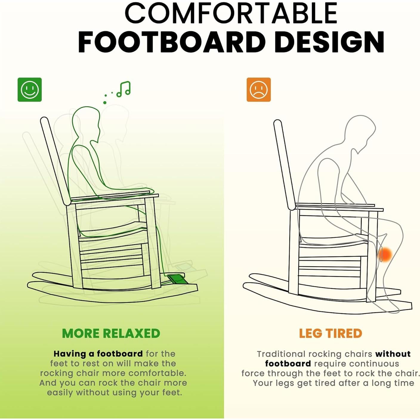 Silla Mecedora LOUNZY HDPE para Exteriores Gris