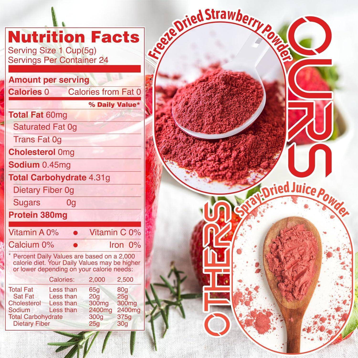 Polvo de Fresa Liofilizado Kiigfood 120g - Vegano y Sin Gluten