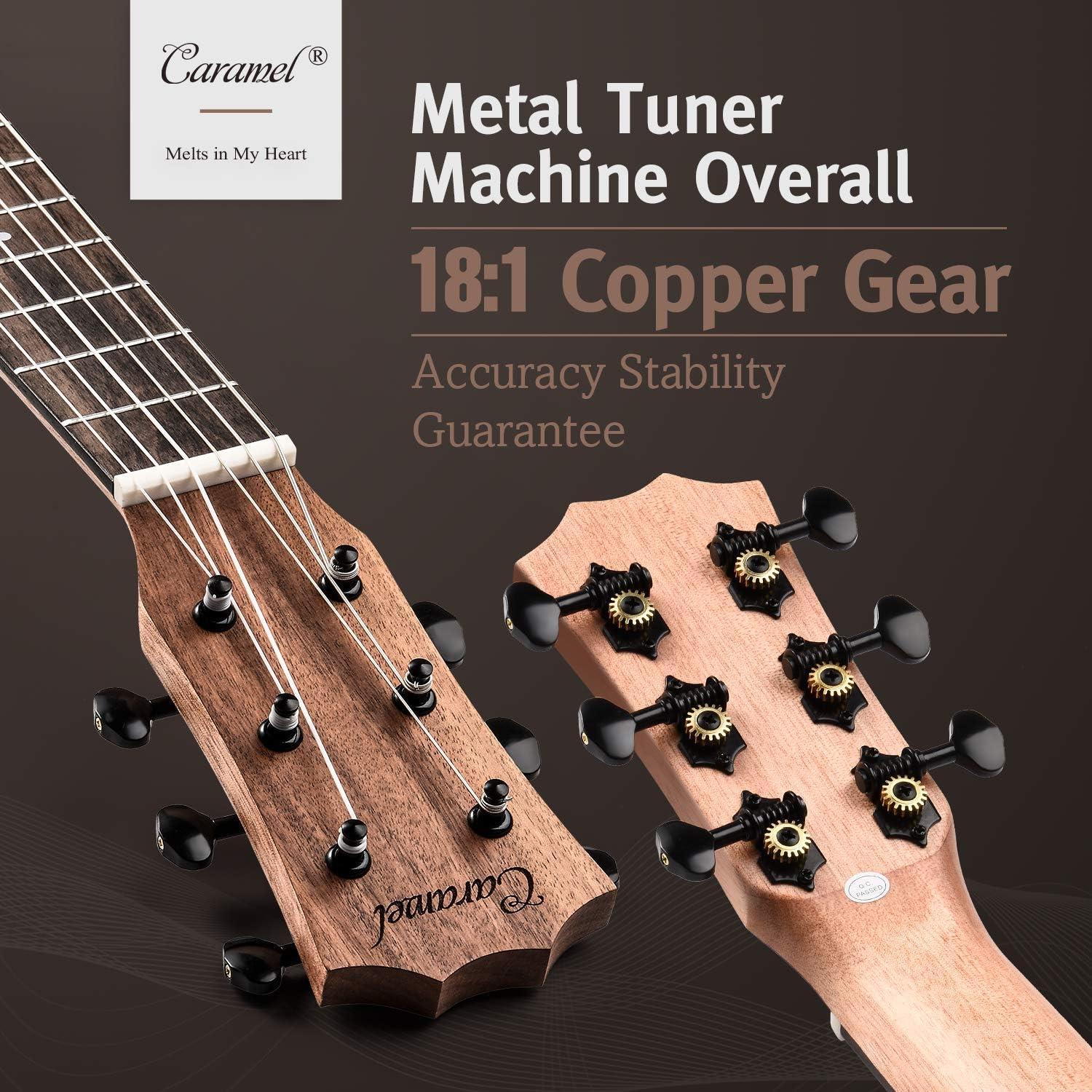 Guitalele Caramel 76cm 6 Cuerdas Acacia Kit de Viaje