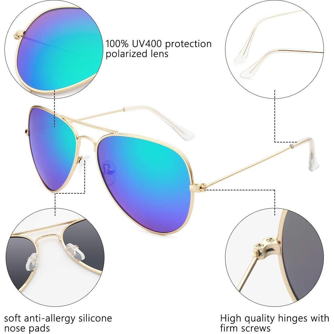 Gafas de Sol Livhò Aviador Polarizadas UV400 Dorado