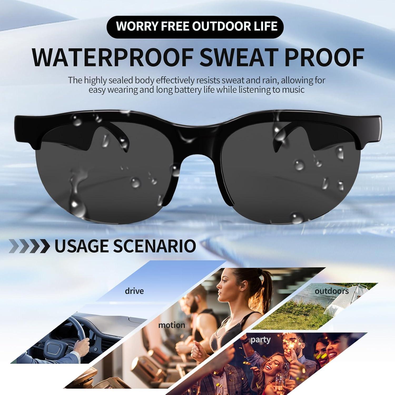 Gafas de sol Bluetooth ITHUGE unisex polarizadas IPX5