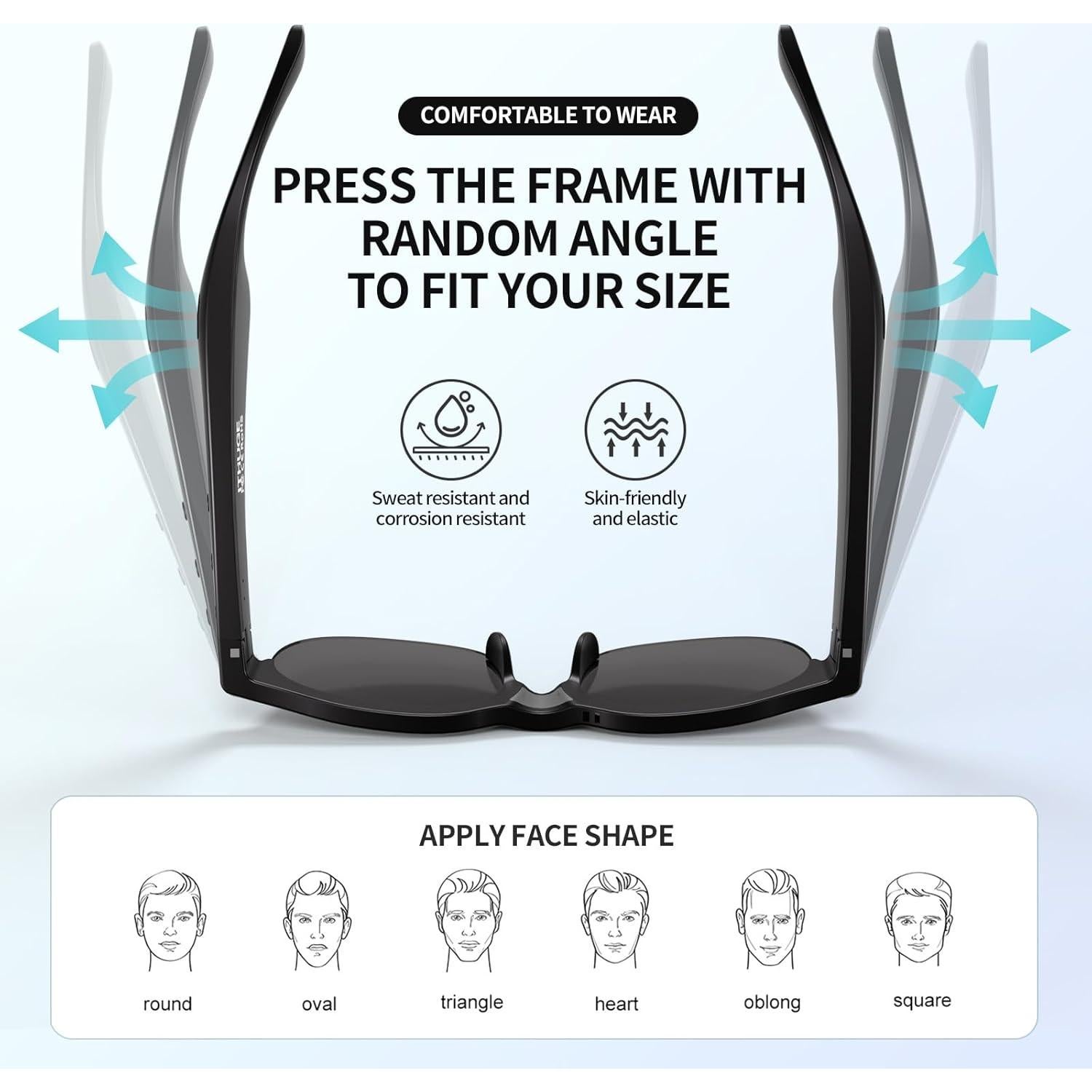 Gafas de sol Bluetooth ITHUGE unisex polarizadas IPX5