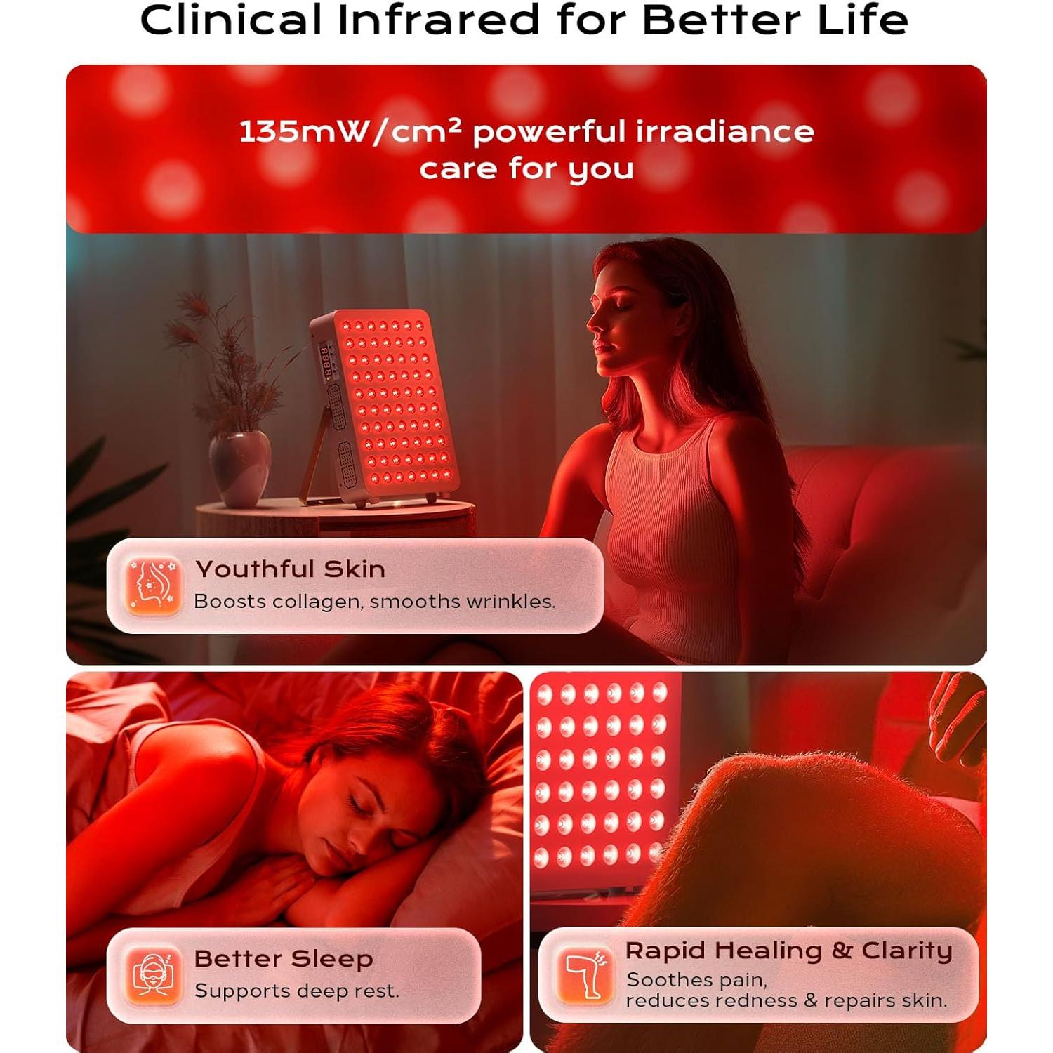 Terapia de Luz Roja Singofire RNIL 70 LEDs 660nm 850nm