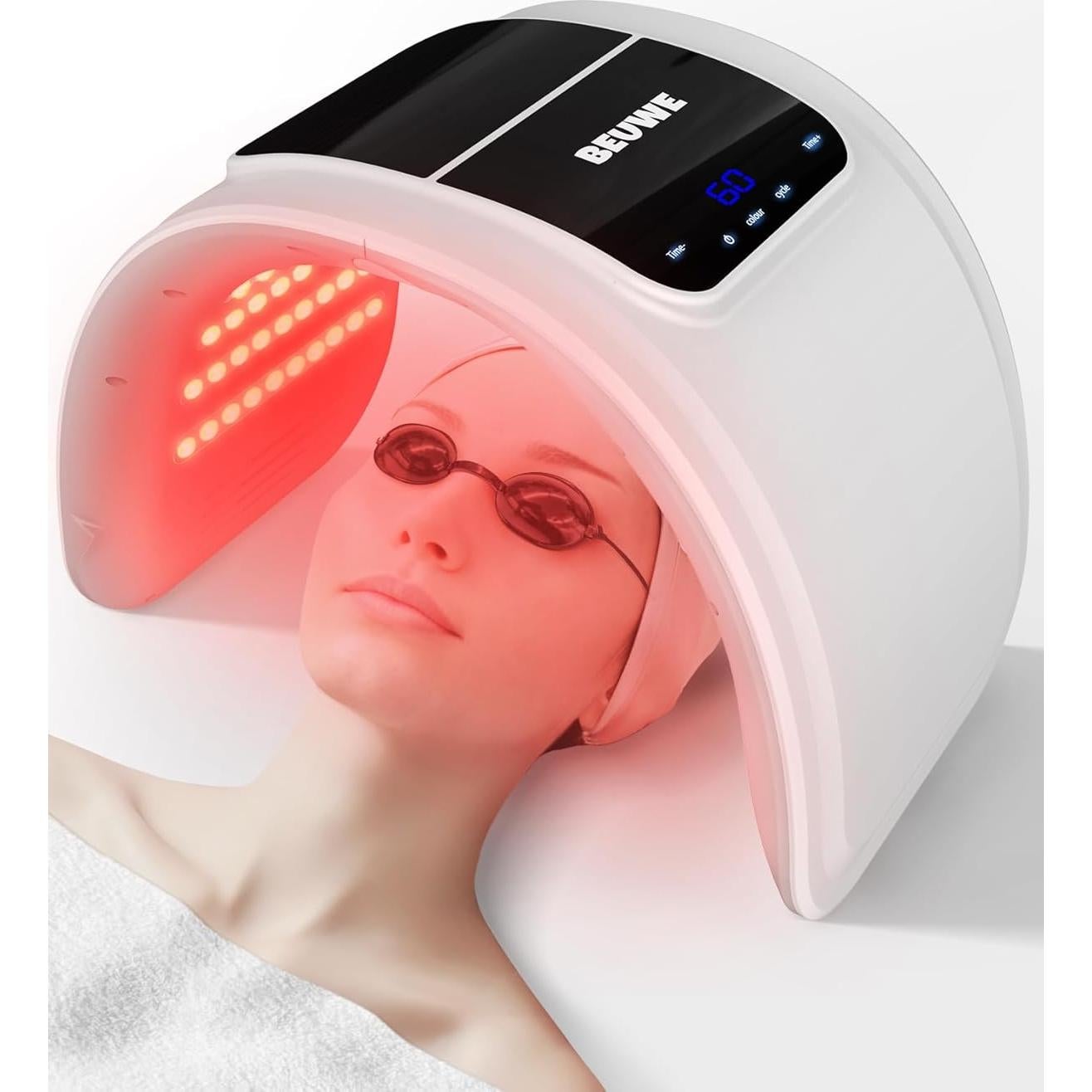 Máscara de Terapia de Luz Roja LED 7 Colores - Cuidado Facial