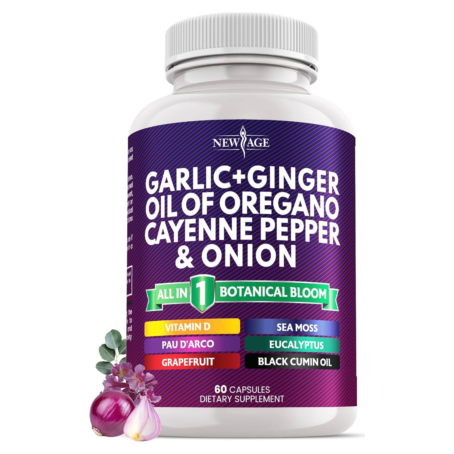 Suplemento de Ajo y Jengibre Nueva Era - 60 Cápsulas