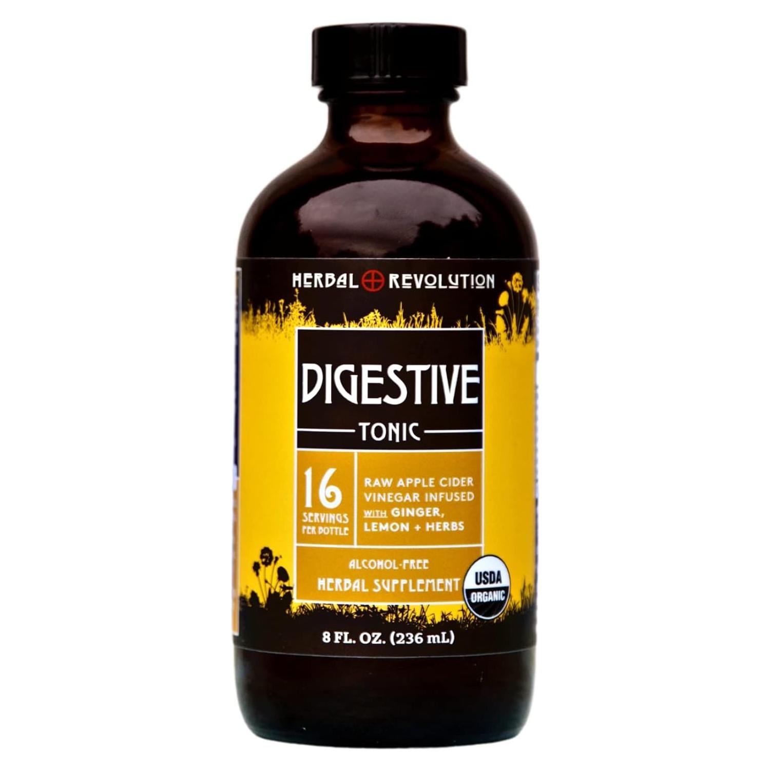 Tónico Digestivo Herbal Revolution - Vinagre de Sidra Orgánico 236.6 ml