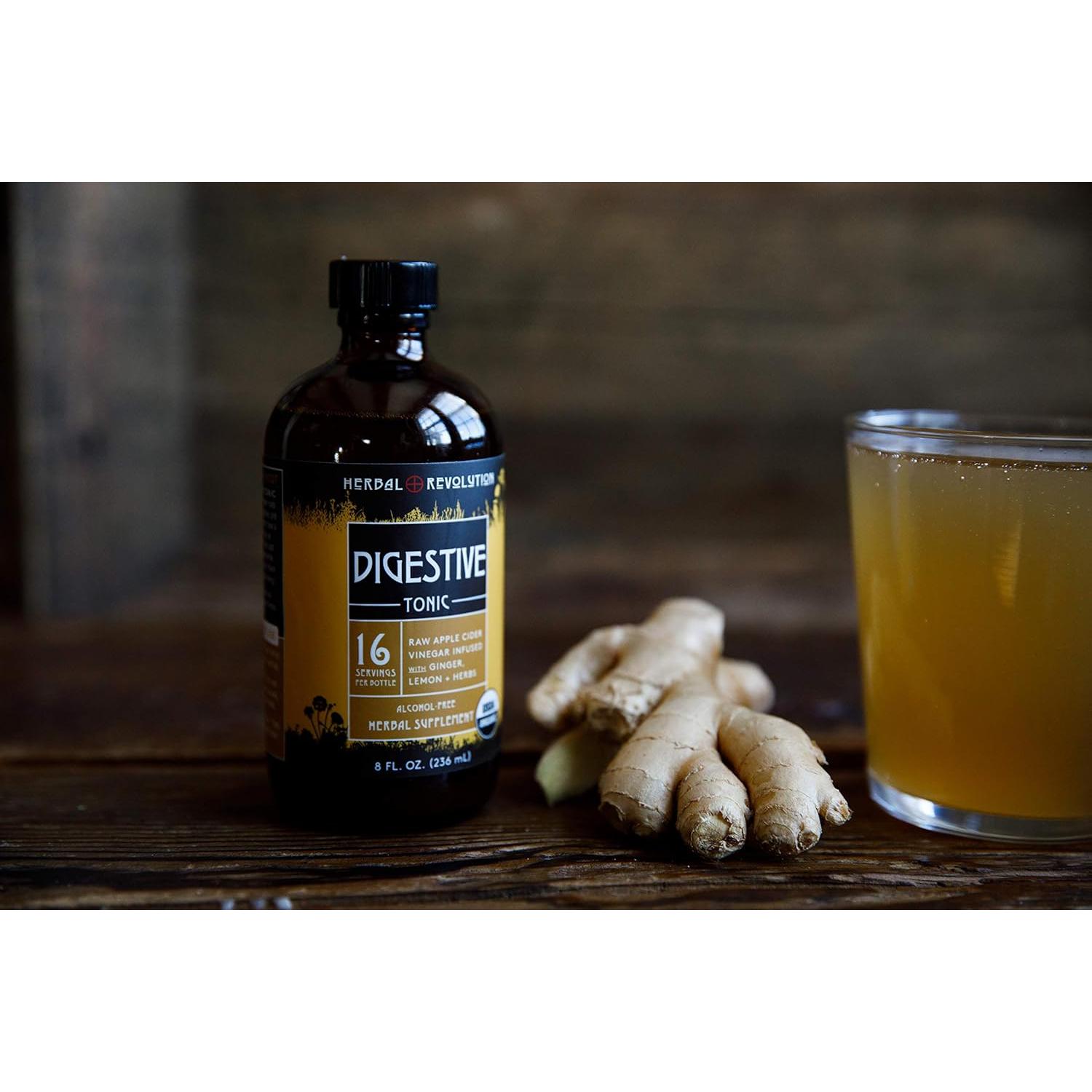 Tónico Digestivo Herbal Revolution - Vinagre de Sidra Orgánico 236.6 ml