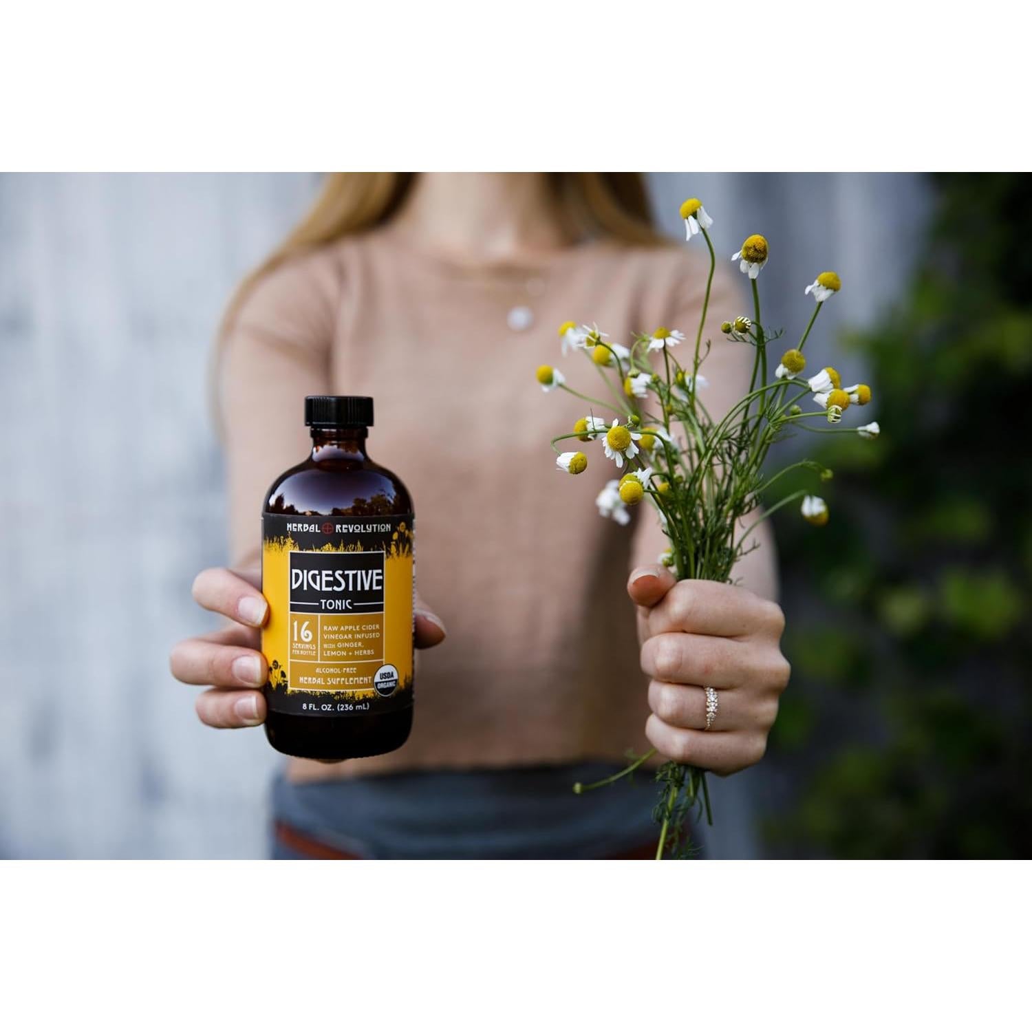 Tónico Digestivo Herbal Revolution - Vinagre de Sidra Orgánico 236.6 ml