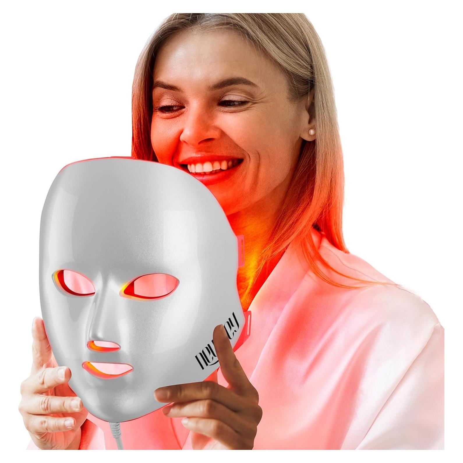 Máscara de Terapia de Luz Roja NEWKEY LED 7 Colores Facial
