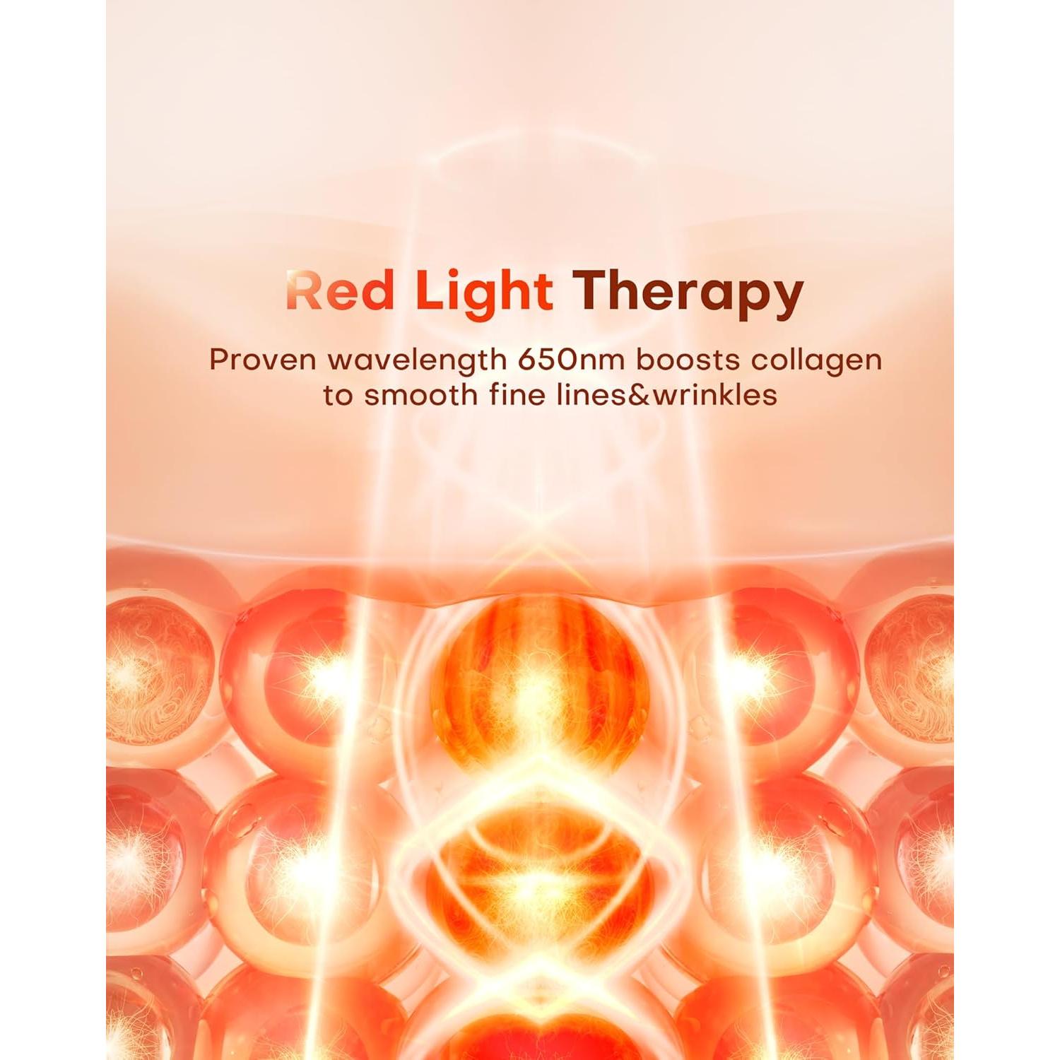 Máscara de Terapia de Luz Roja NEWKEY LED 7 Colores Facial