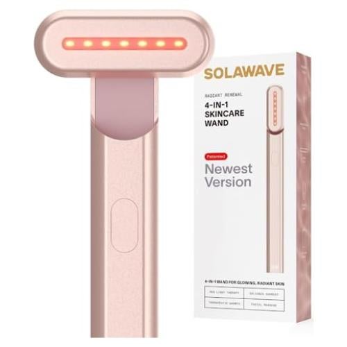 Varita Facial Solawave 4 en 1 Oro Rosa | Terapia Luz Roja