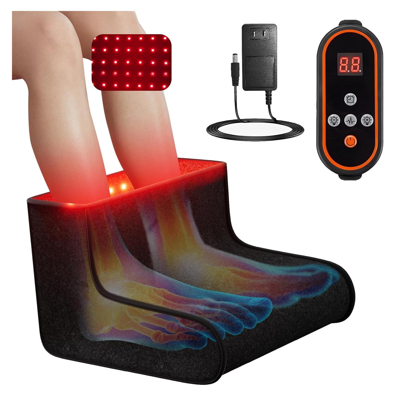 Terapia de Luz Roja Anzqul para Pies 320 LEDs Control Remoto