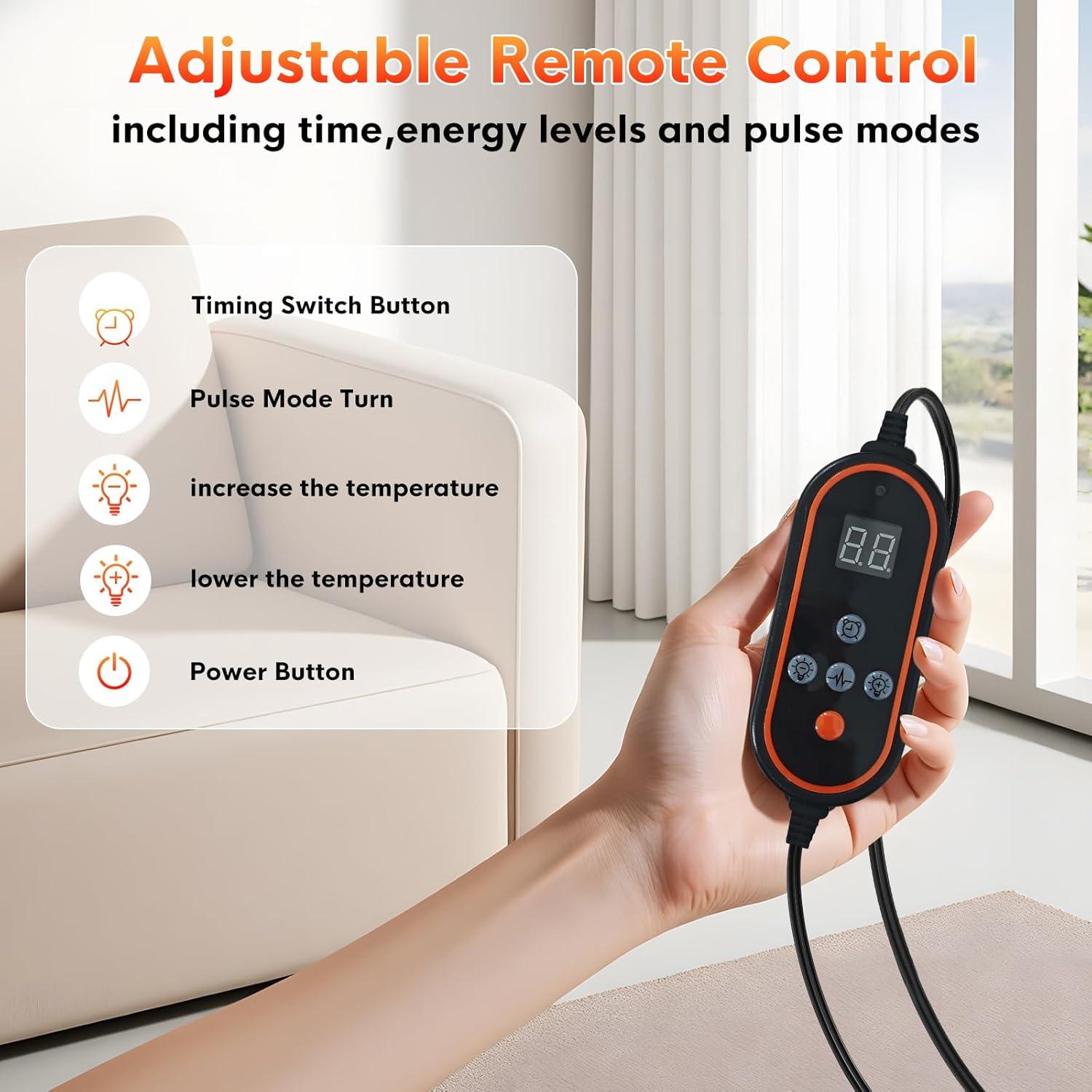 Terapia de Luz Roja Anzqul para Pies 320 LEDs Control Remoto