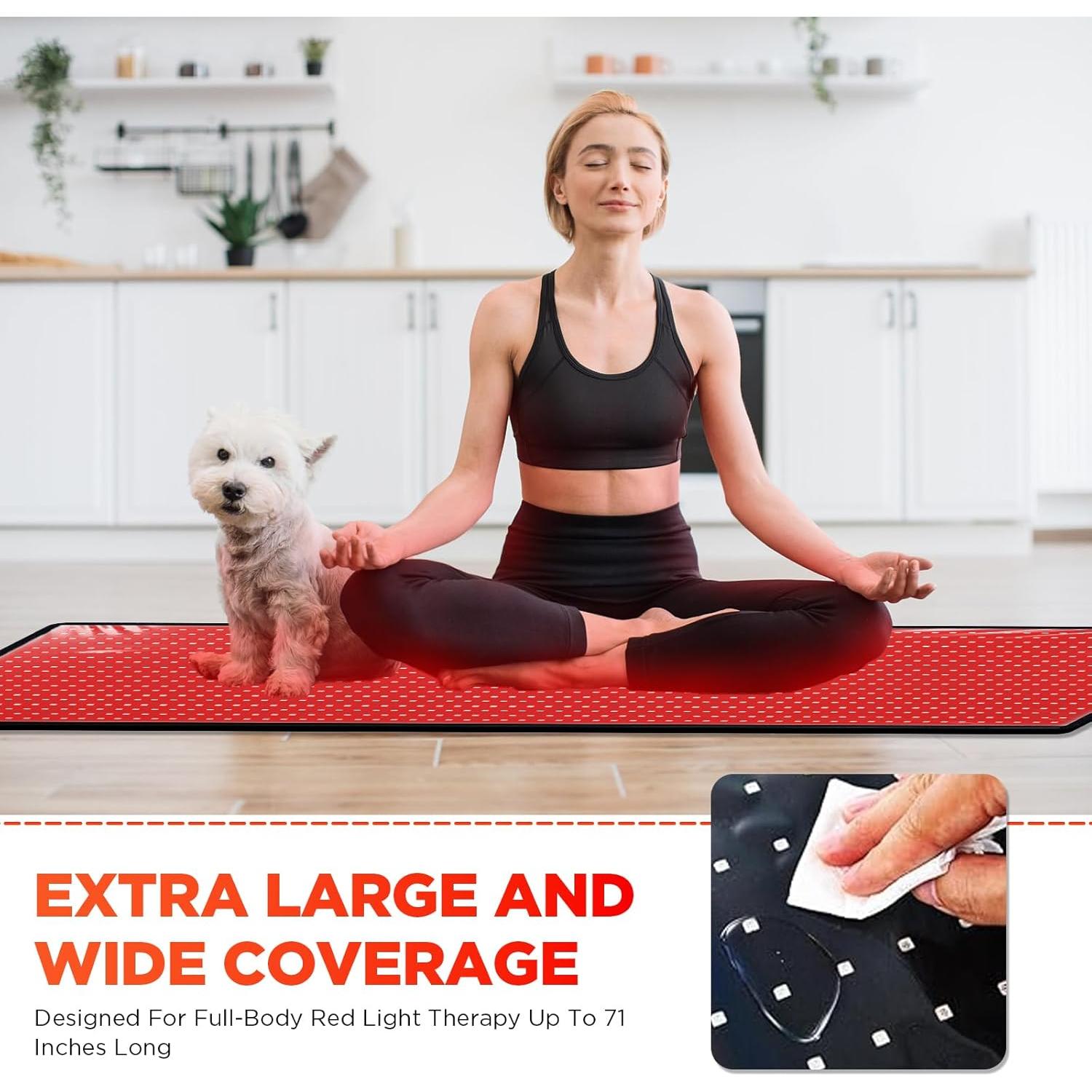 Almohadilla Terapia Luz Roja ADVARAYS 180x79 cm 1280 LEDs