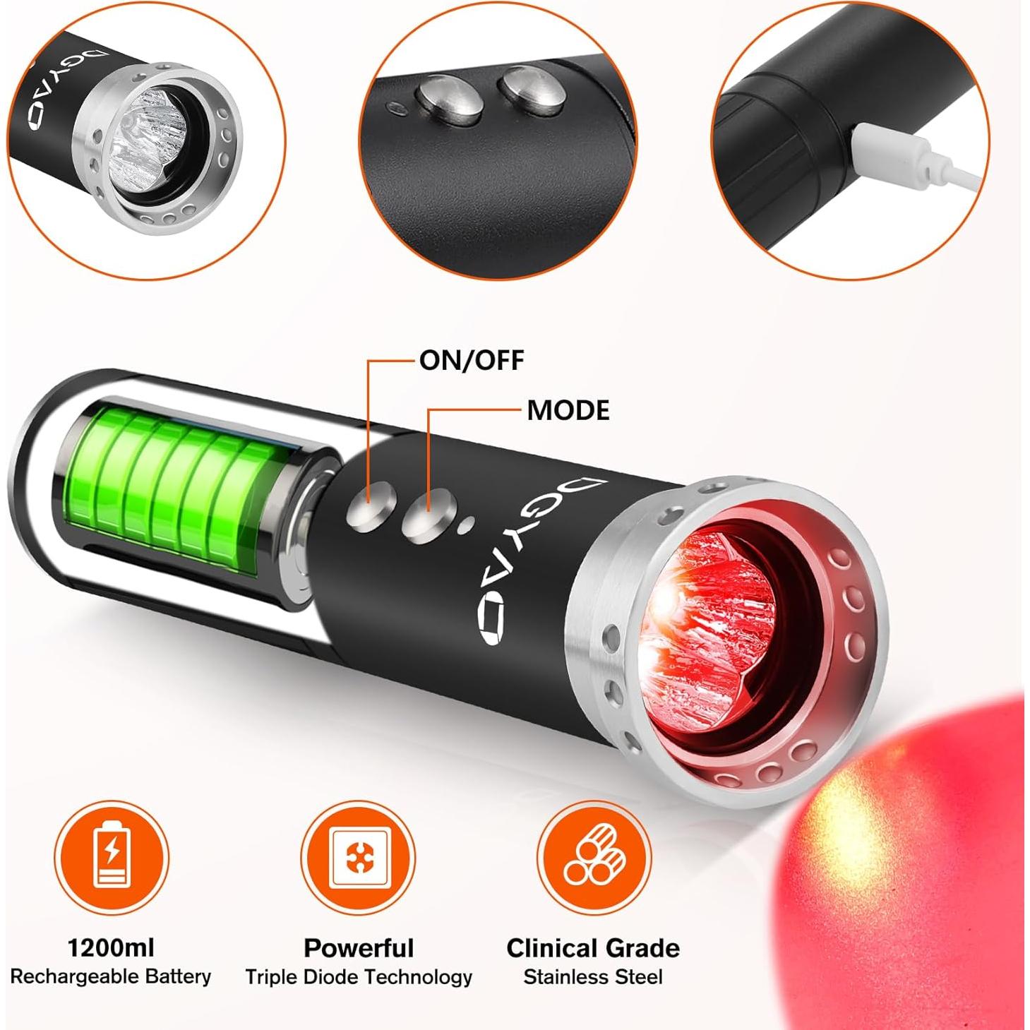 Dispositivo Terapia Luz Roja TUOB 5 Longitudes de Onda