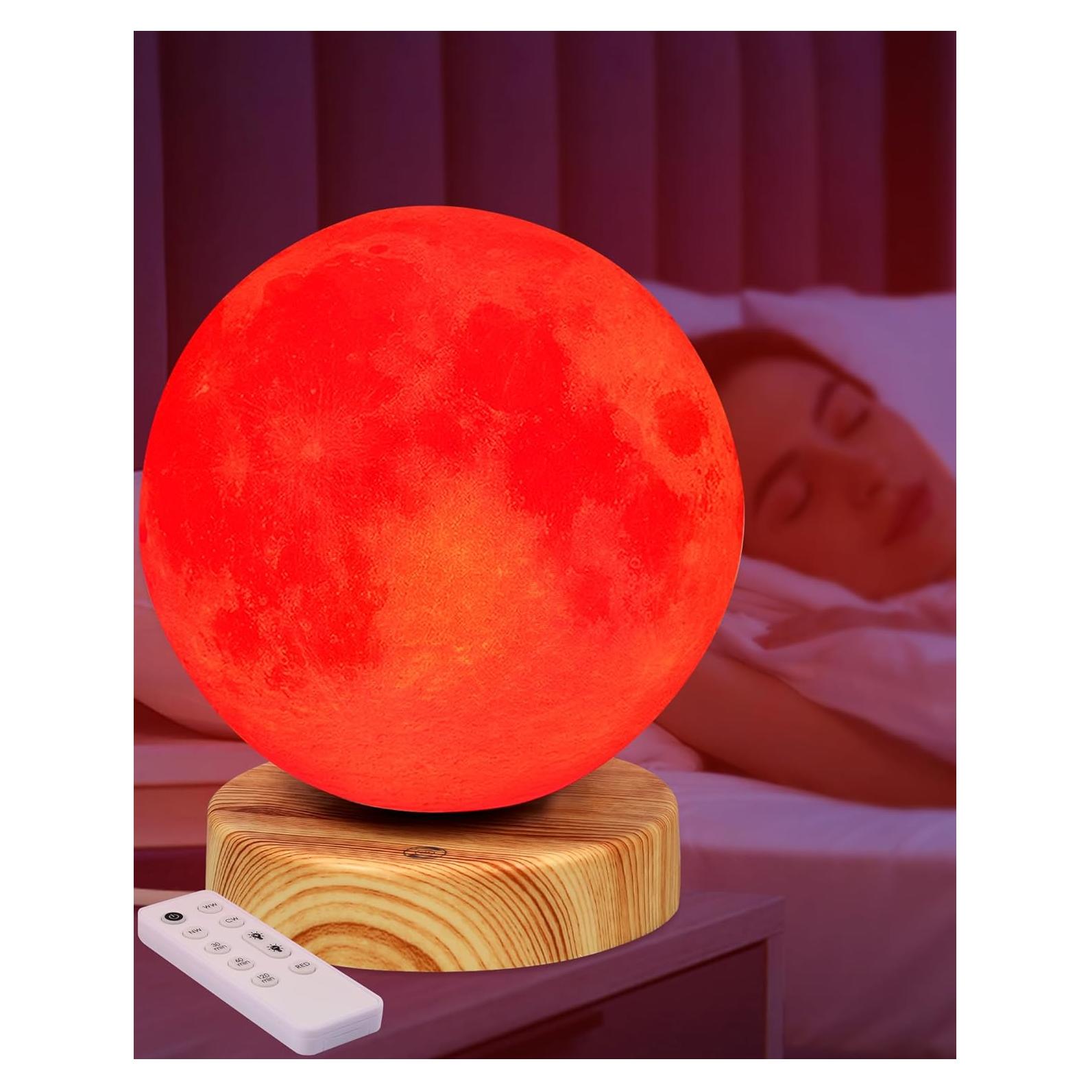 Lámpara de Noche Roja Aoife S9 Luz Luna 670nm Carga USB