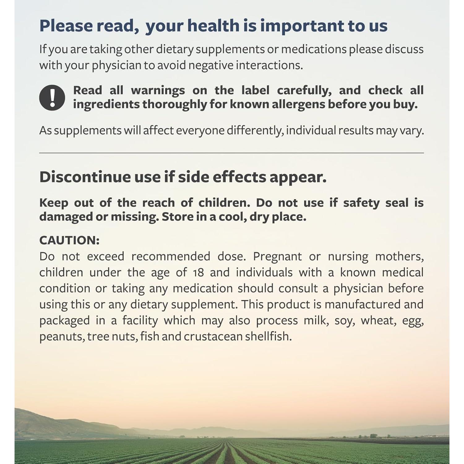 Suplemento Super Greens Healths Harmony 60 Cápsulas 2250mg