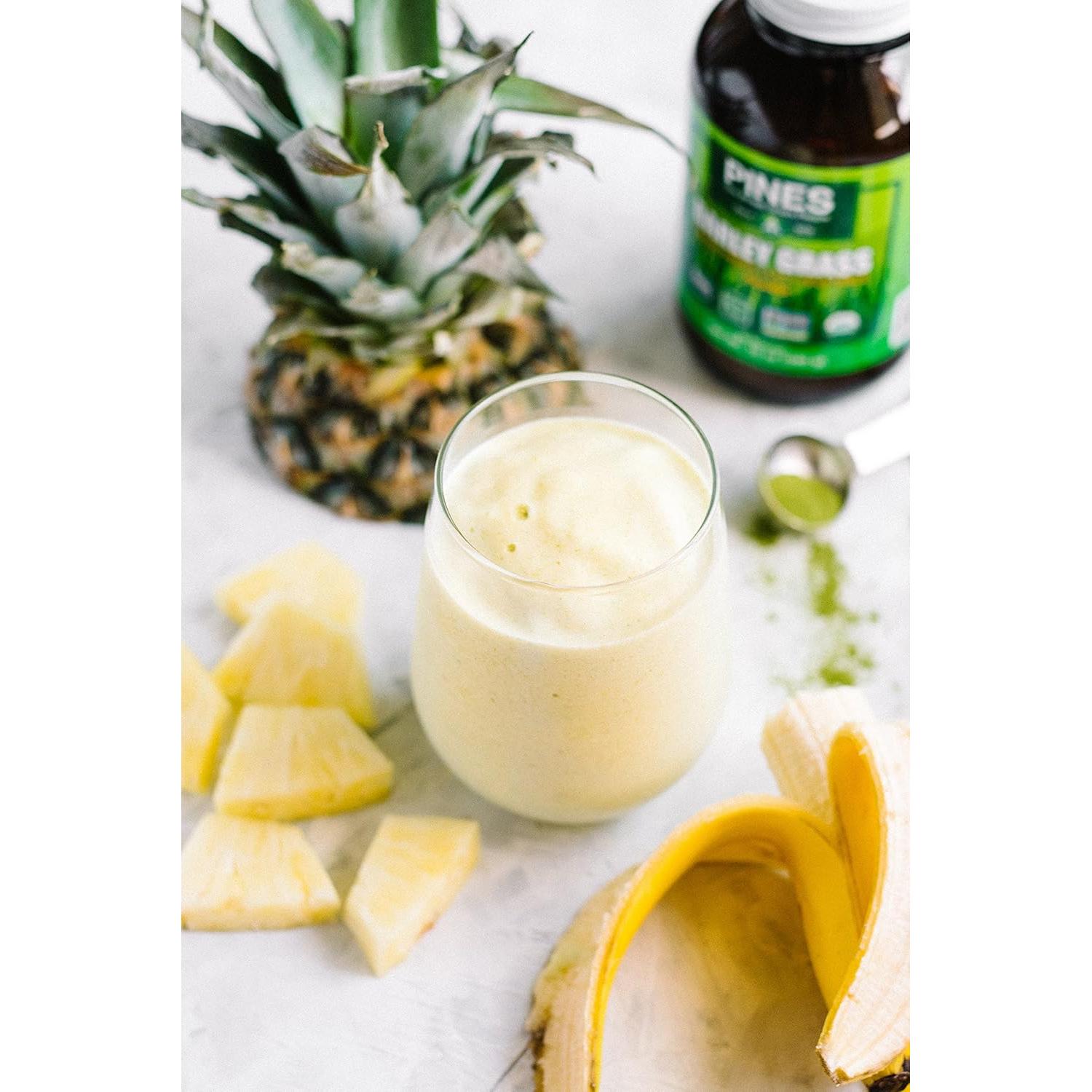 Polvo de Pasto de Cebada Orgánico PINES 99.22 g - Sin Gluten