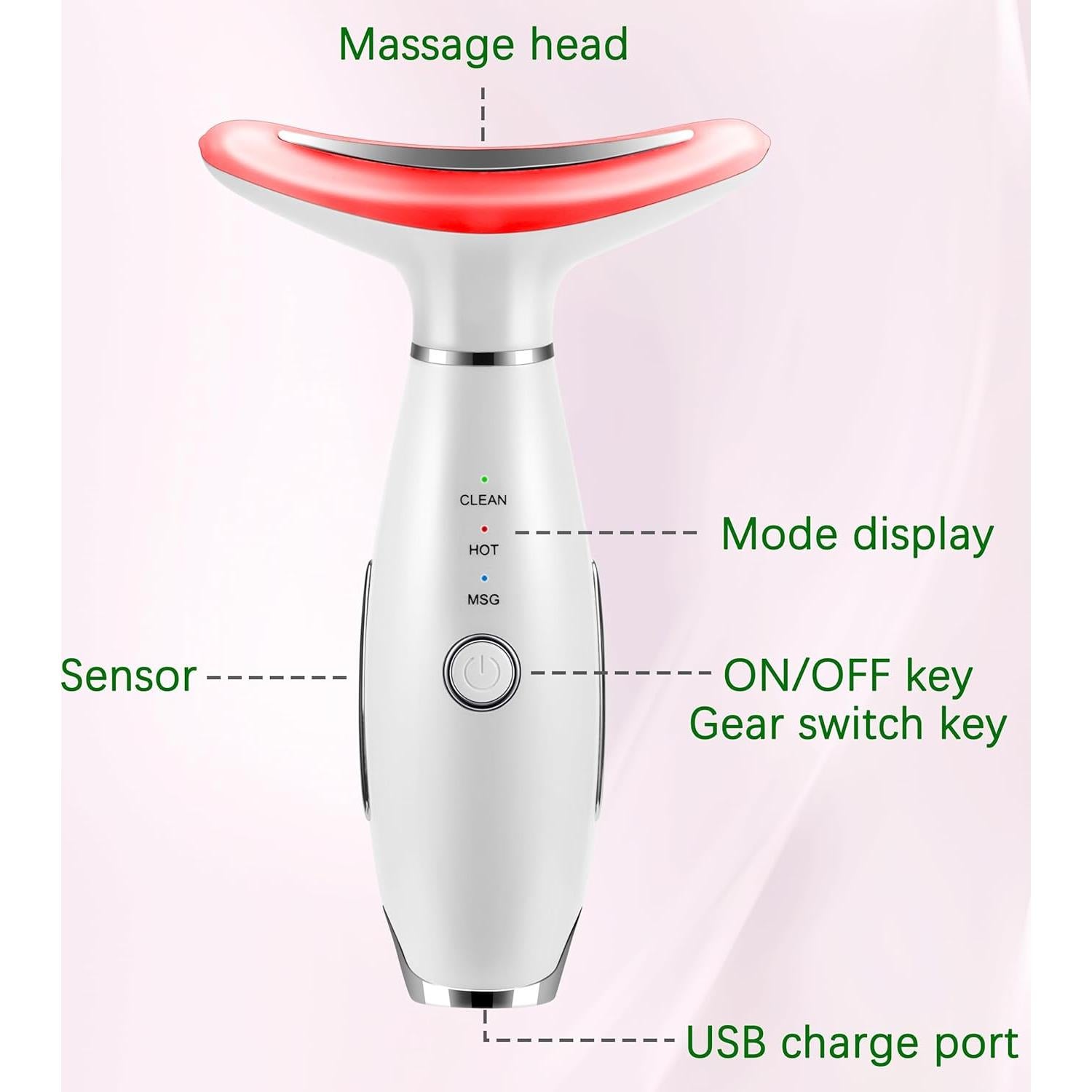 Masajeador Facial XMXW 7 Colores Calentamiento 160°