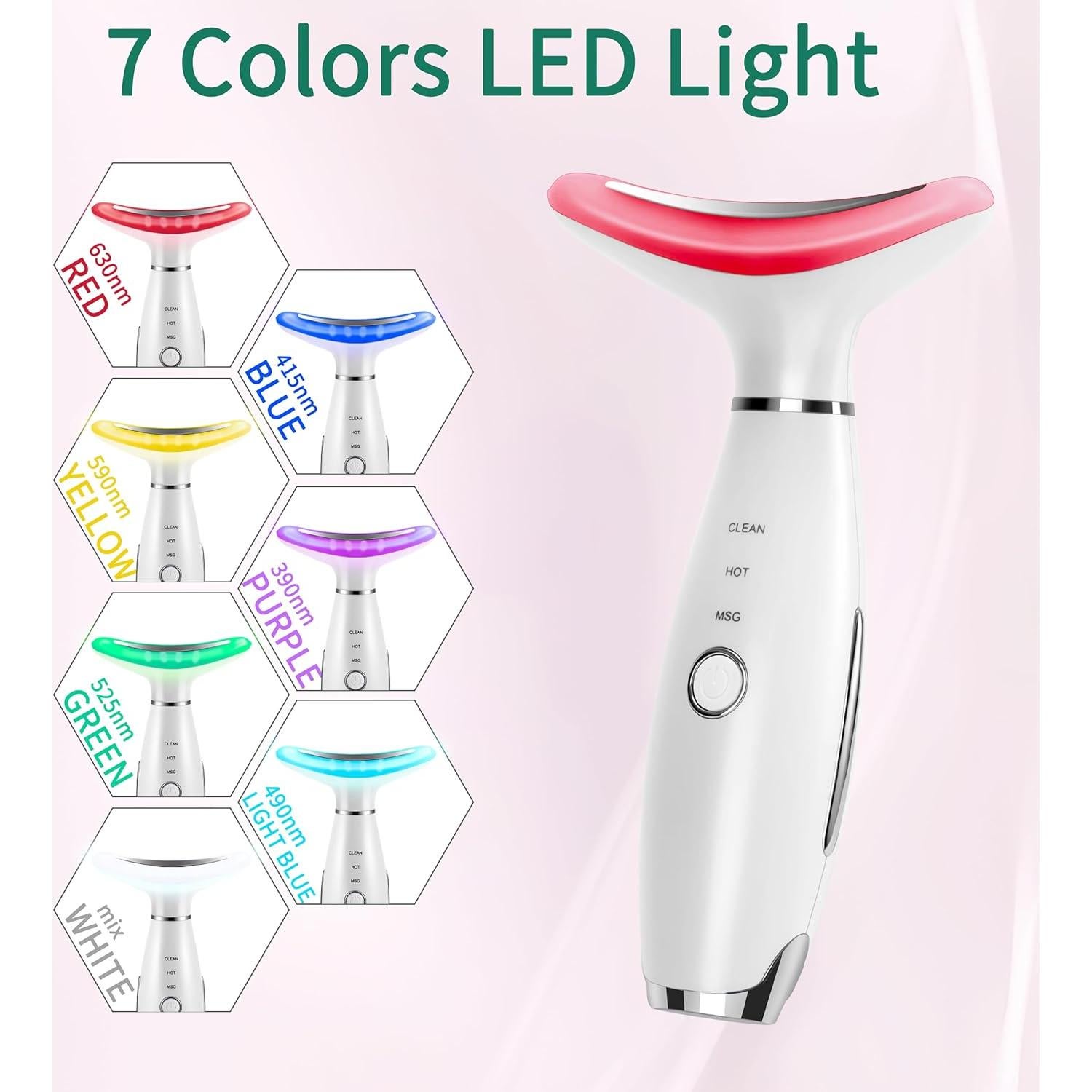 Masajeador Facial XMXW 7 Colores Calentamiento 160°