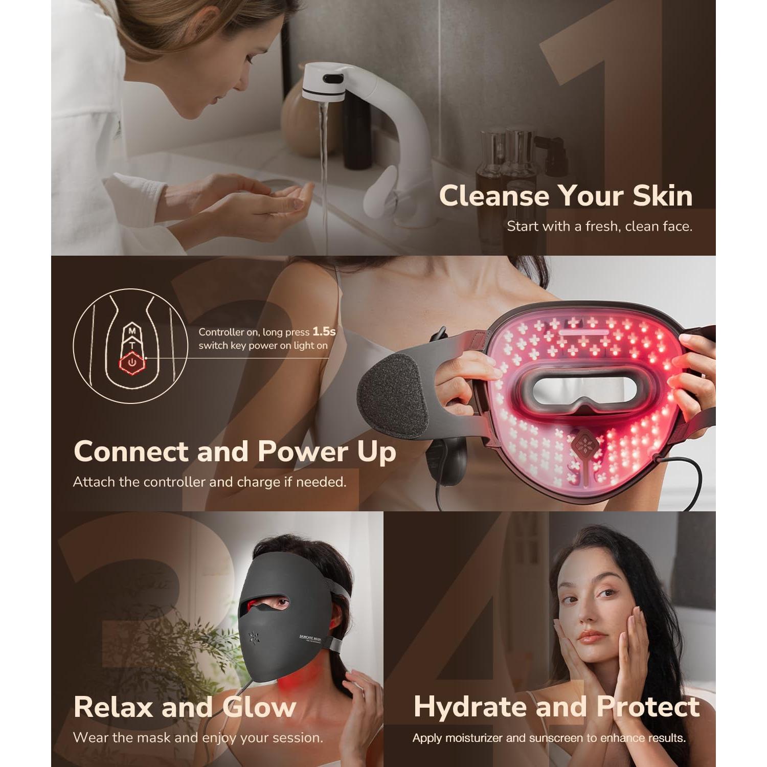 Terapia de Luz Roja JOVS para la Cara - Dispositivo LED Inalámbrico