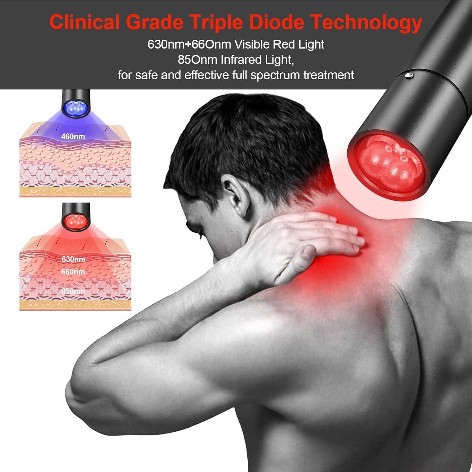 Dispositivo Terapia Luz Roja Tashi 2025 Infrarroja Negro