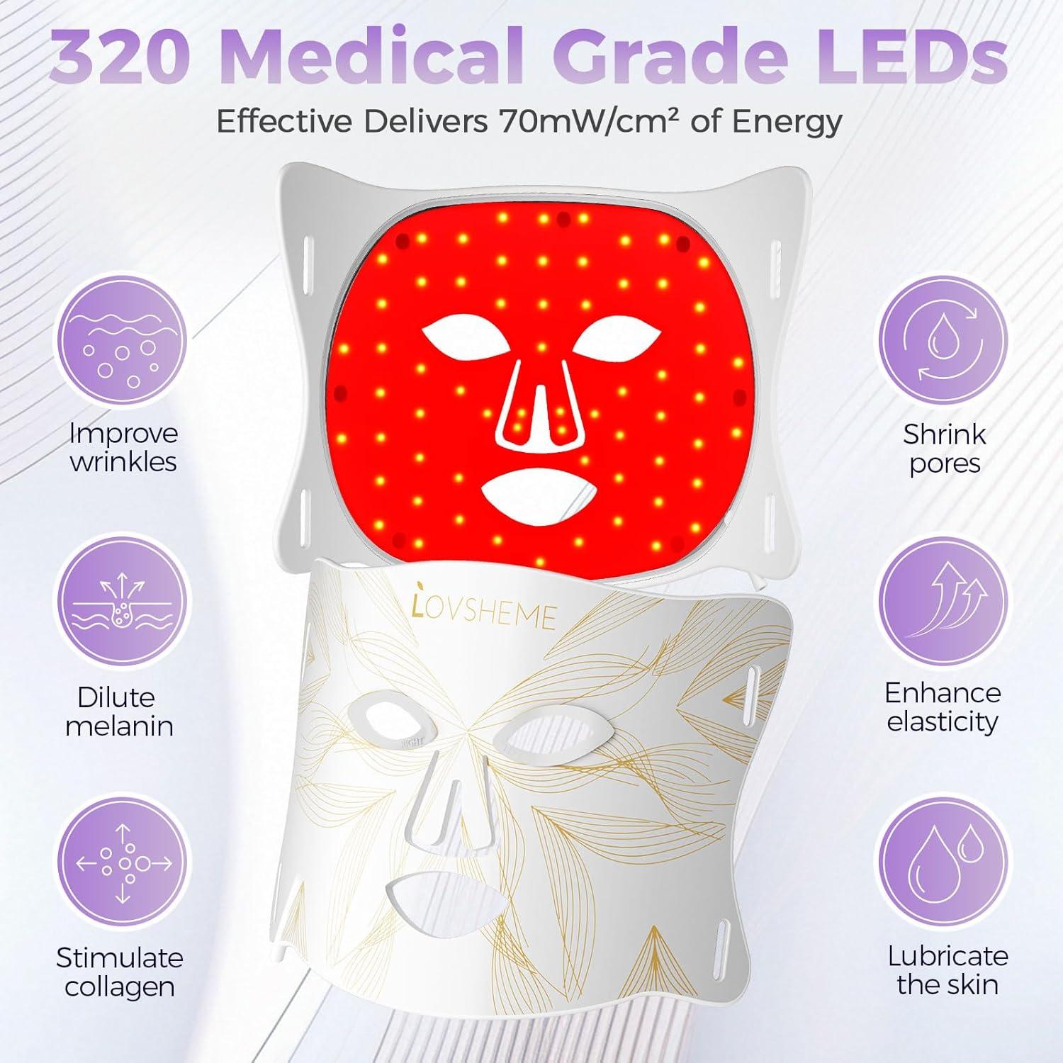 Máscara de Luz LED Lovsheme para Rejuvenecimiento Facial