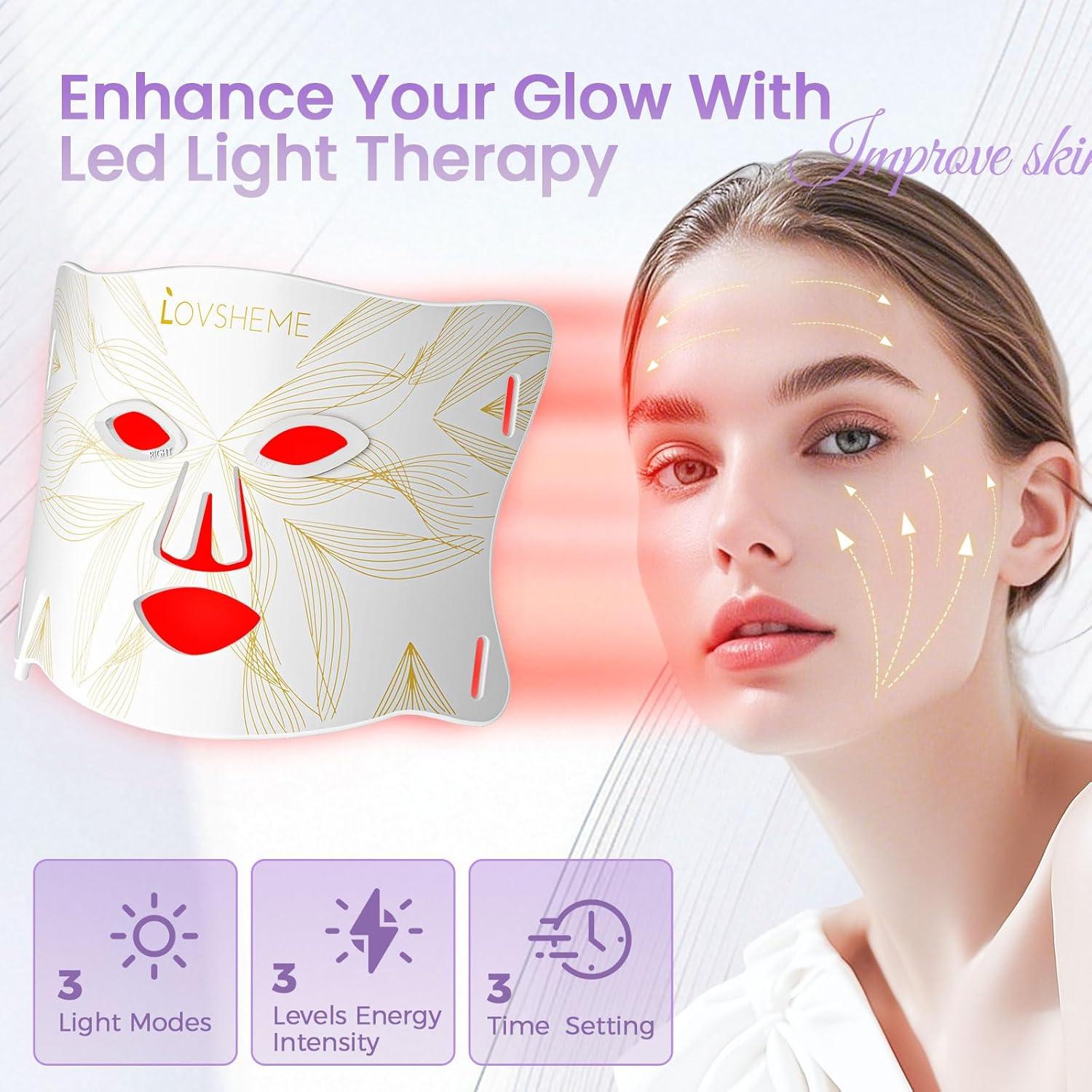 Máscara de Luz LED Lovsheme para Rejuvenecimiento Facial