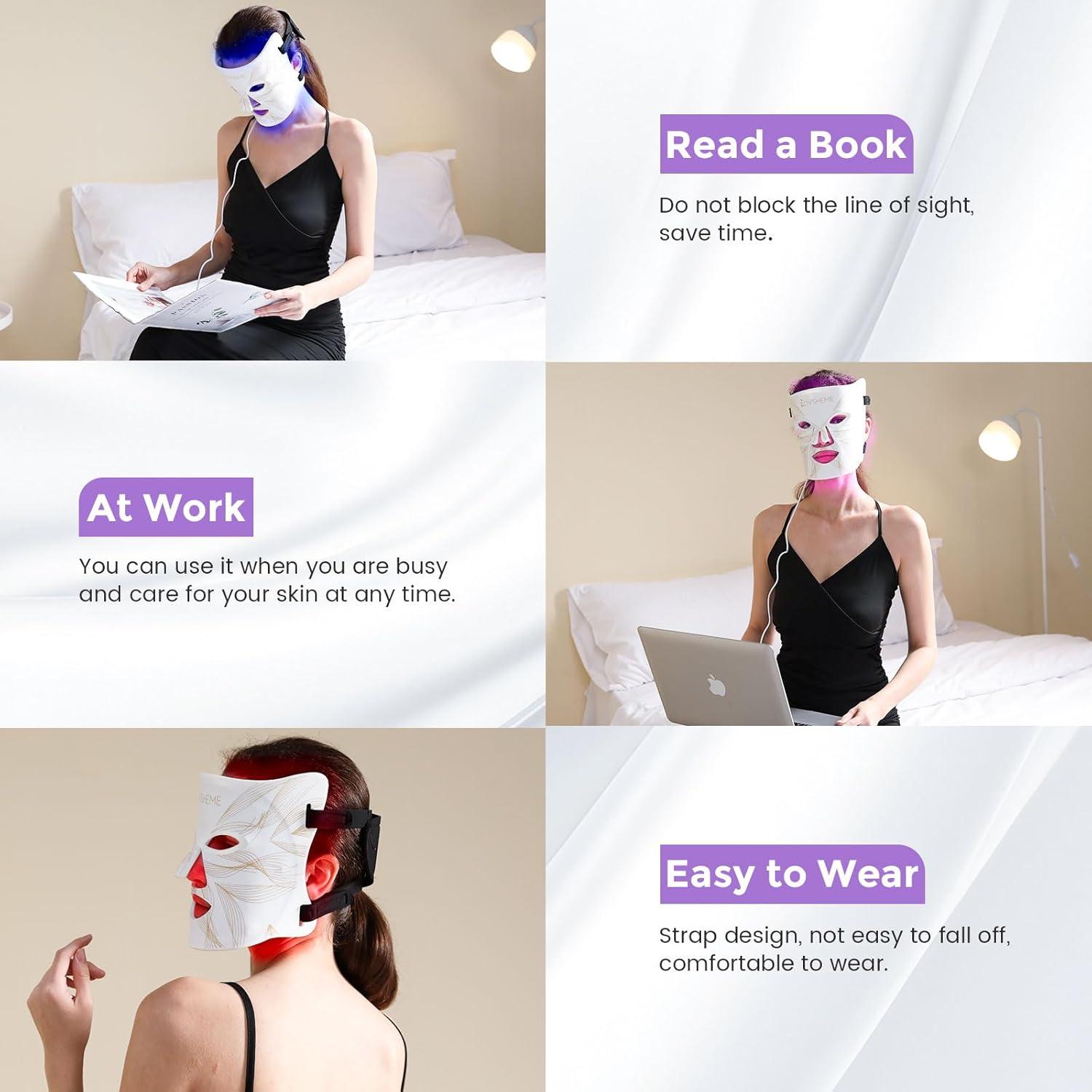 Máscara de Luz LED Lovsheme para Rejuvenecimiento Facial