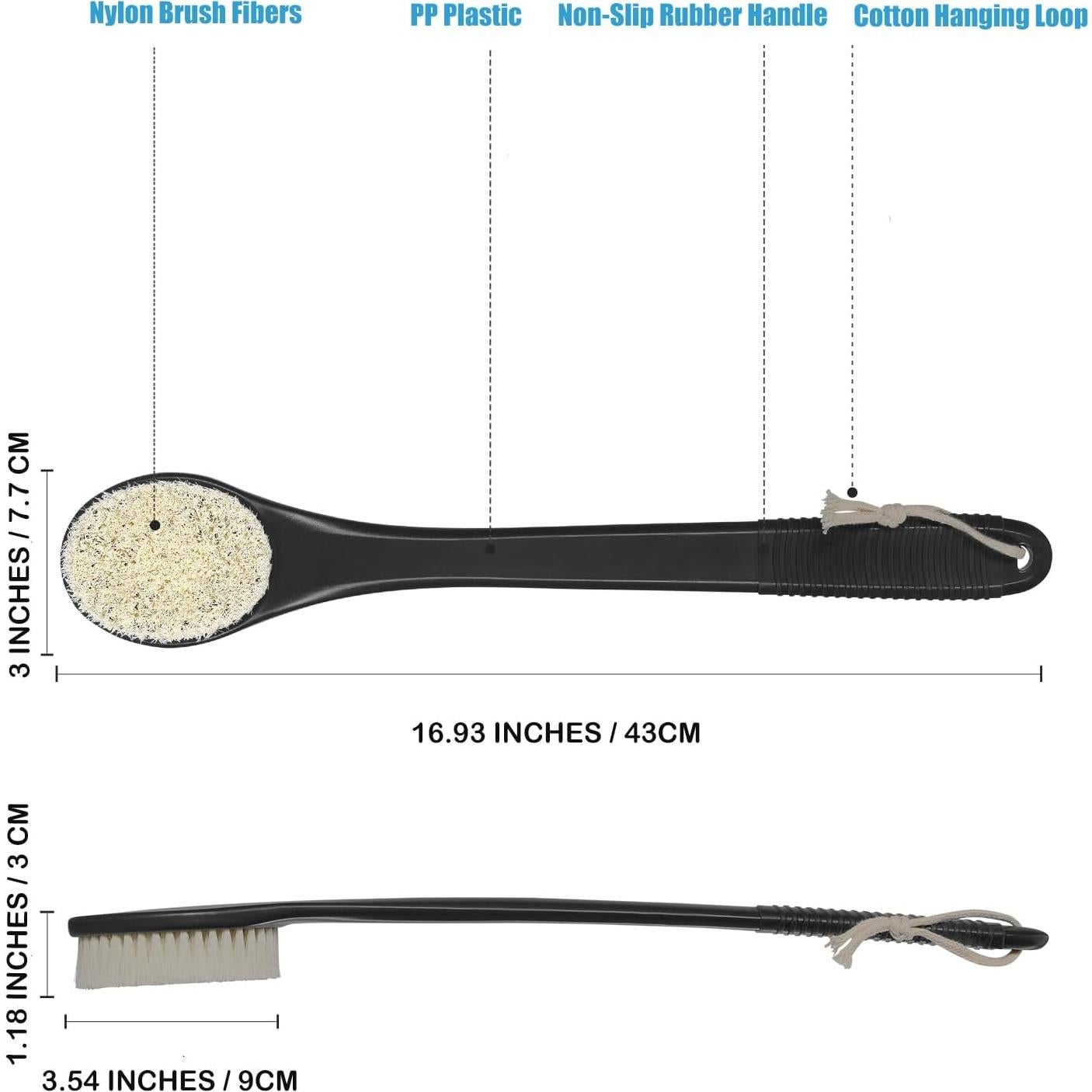 Exfoliador de Espalda ROLIZOE 43 cm Antideslizante Negro