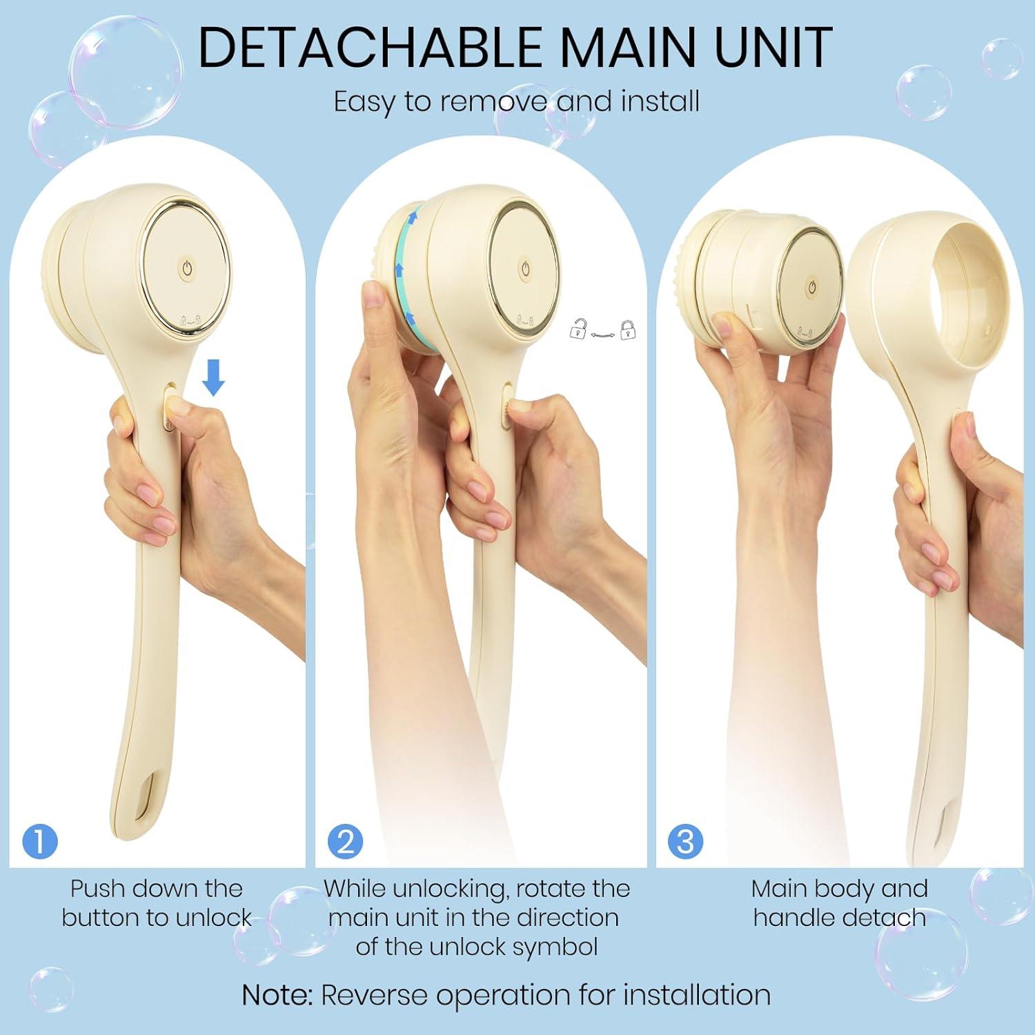 Cepillo Corporal Eléctrico Exfoliante Keweis QZY-808-M 5 Cabezas