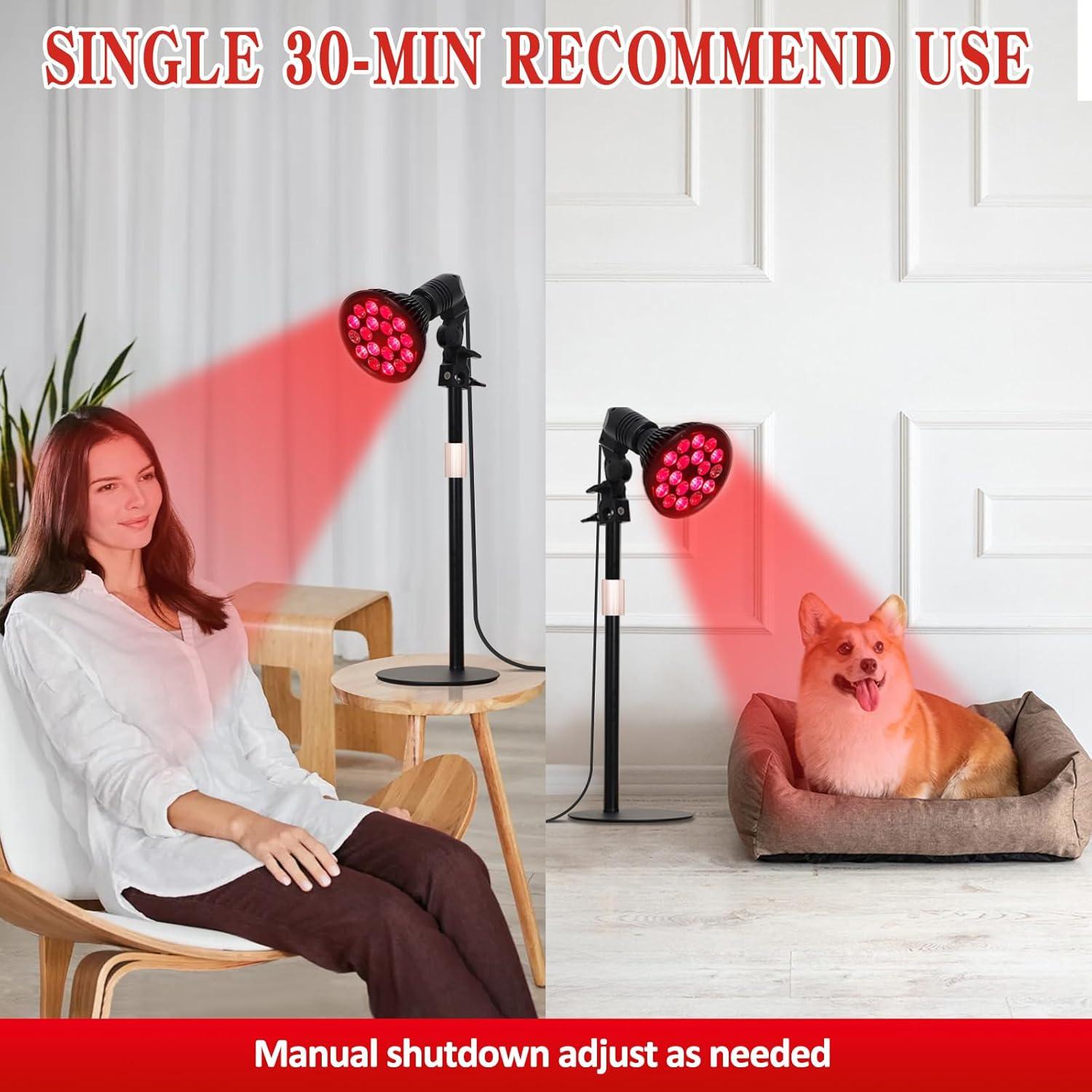 Lámpara de Terapia de Luz Roja SAVILER 660nm 850nm Alivio Dolor