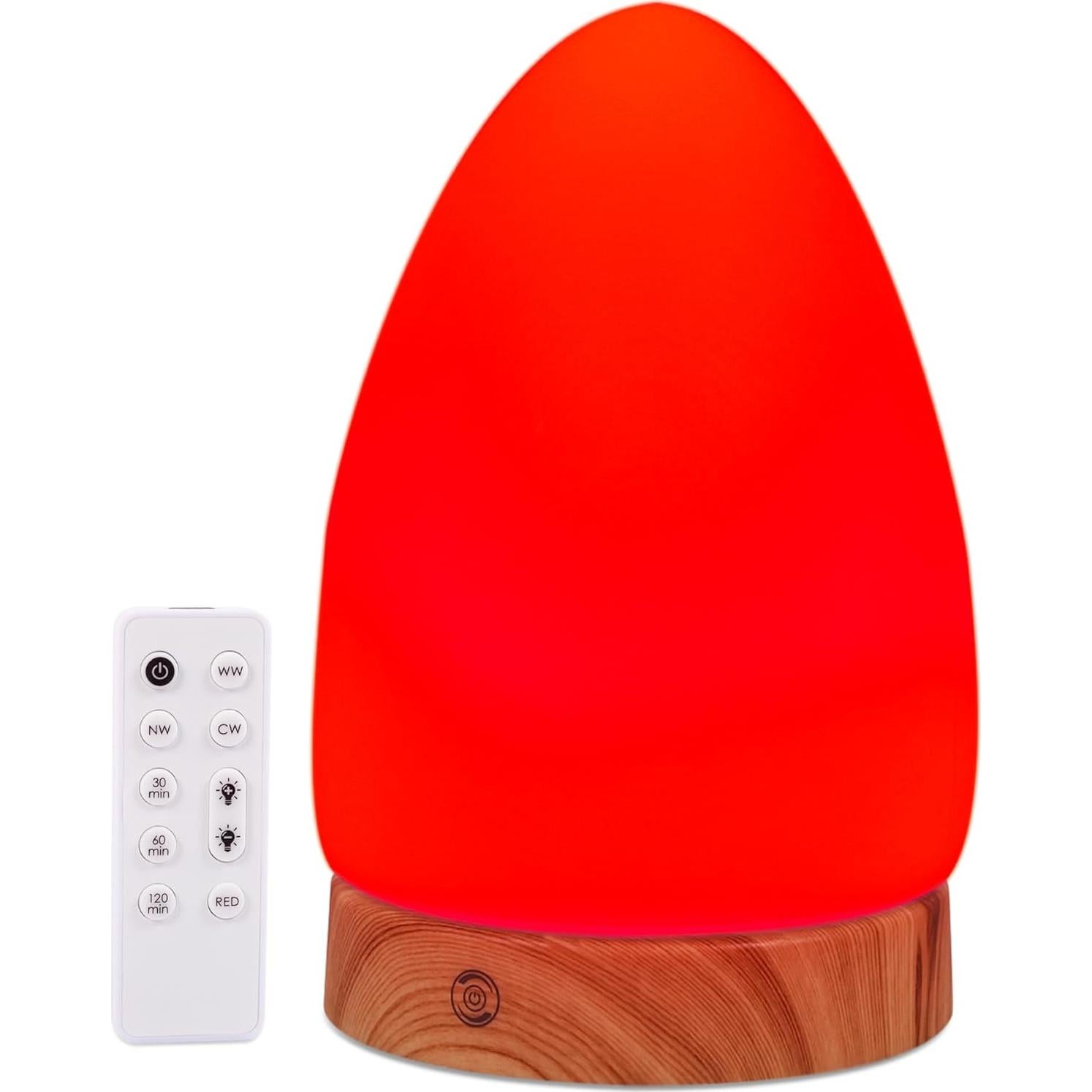 Lámpara Nocturna Roja Aoife con Control Remoto y USB