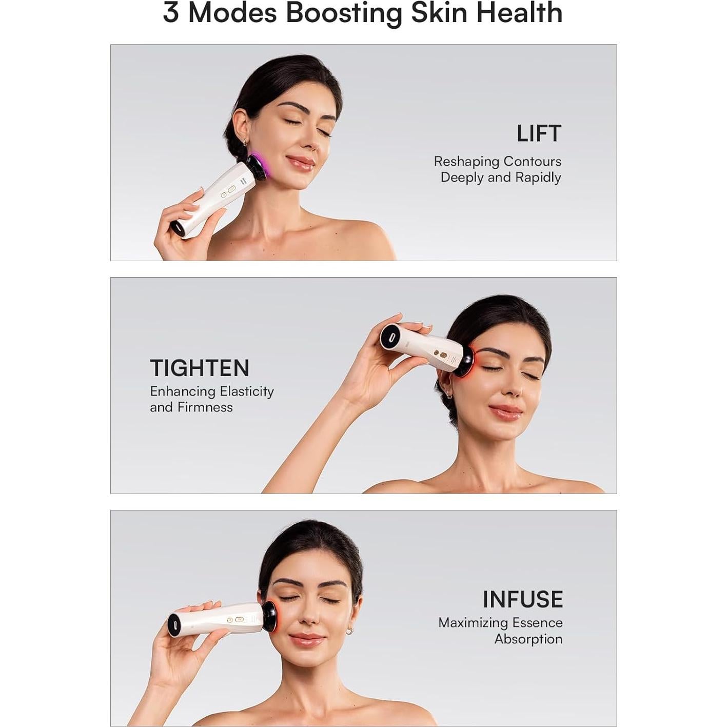 Dispositivo Facial INIA 3 en 1 Luz Roja y Masajeador