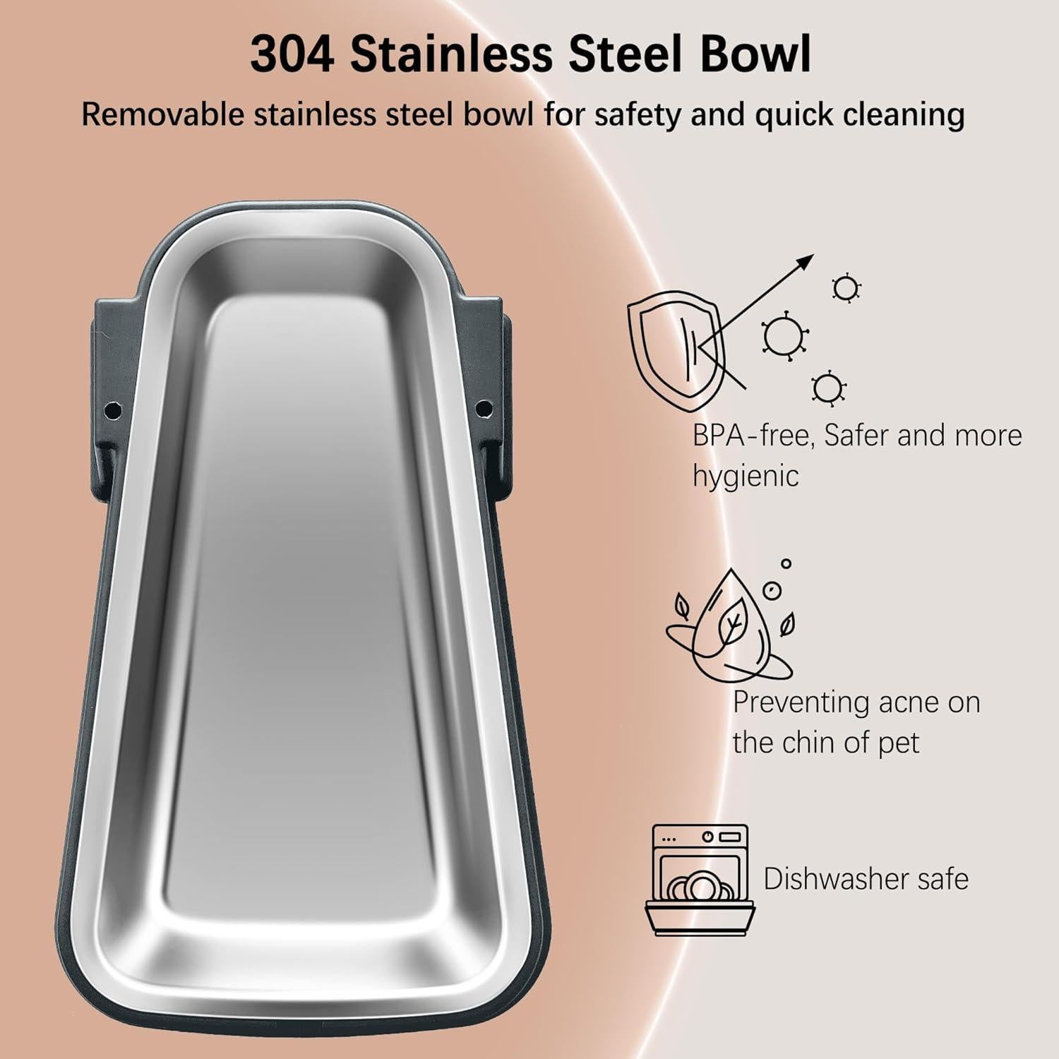 Dispensador automático de comida y agua Hipidog 3.5L gris