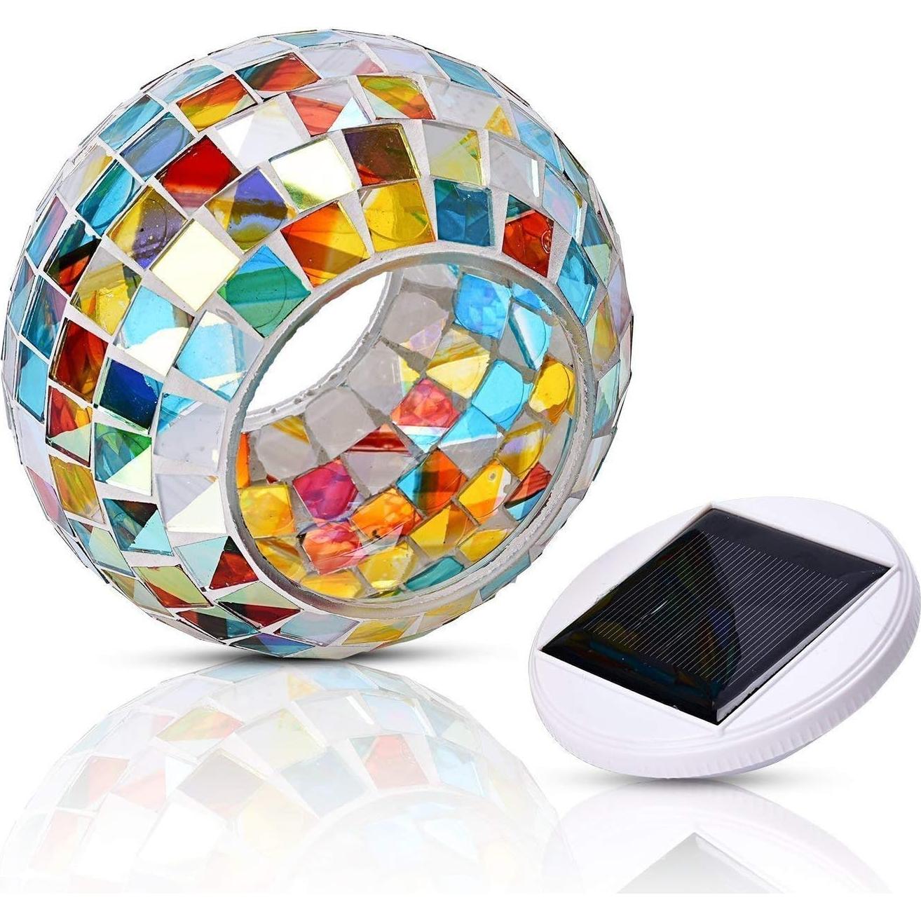 Lámpara de Mesa Solar LED WS Mosaico Cambiante 13.9 cm