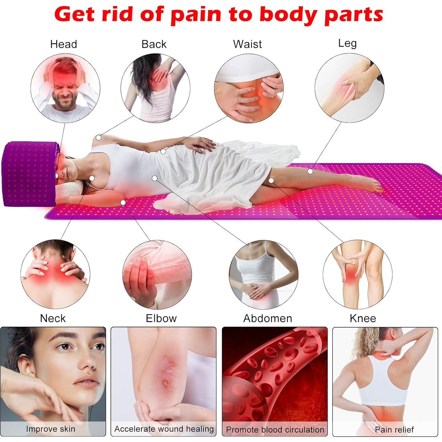 Almohadilla de Luz Roja LITECARE 1560 LEDs 180x60 cm